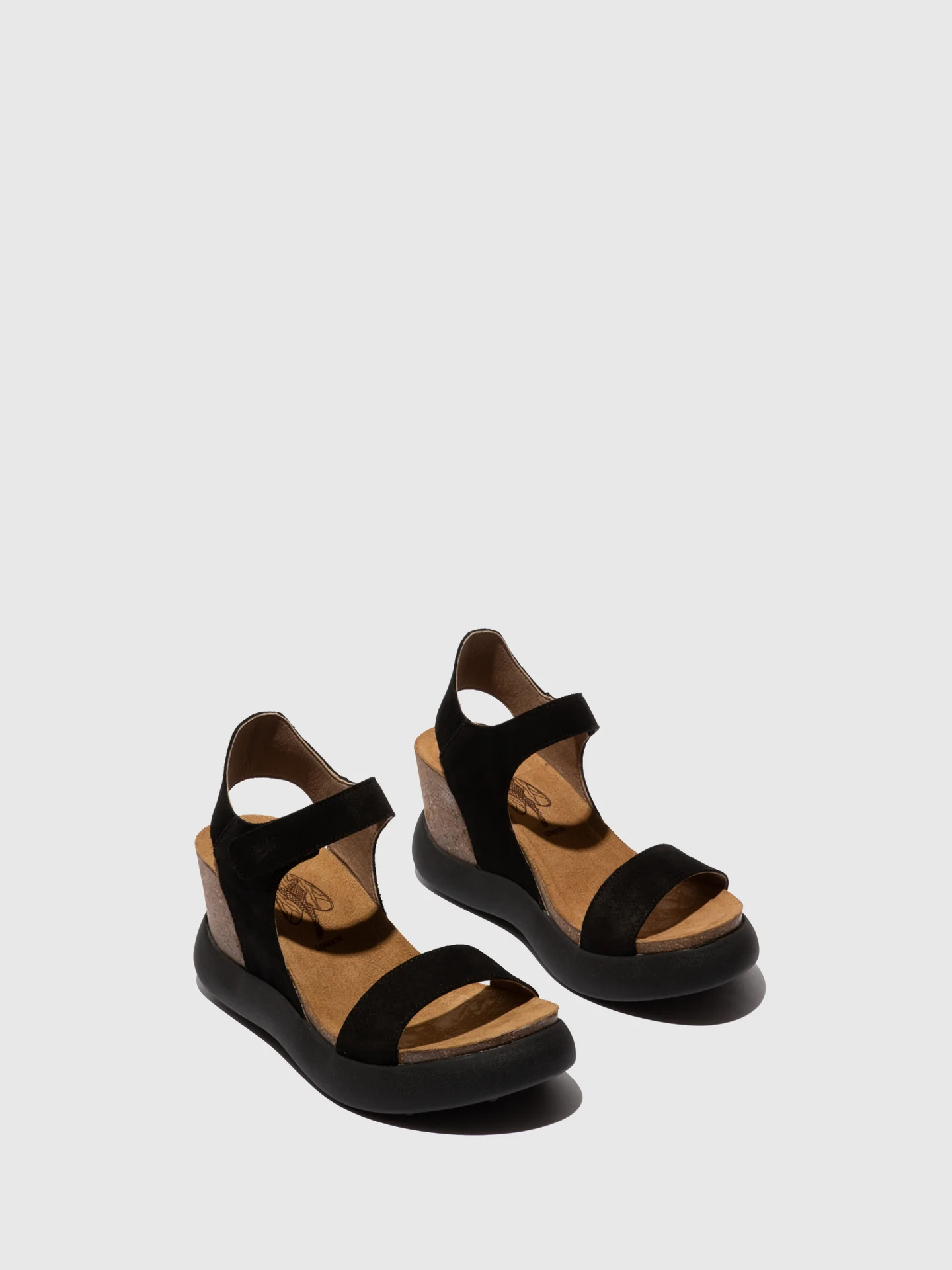 Velcro Sandals GOGO967FLY SUEDE BLACK - Image 2