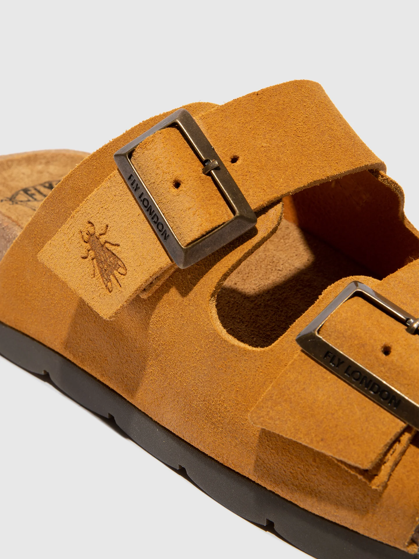 Buckle Sandals CAJA721FLY SUEDE MUSTARD - Image 4