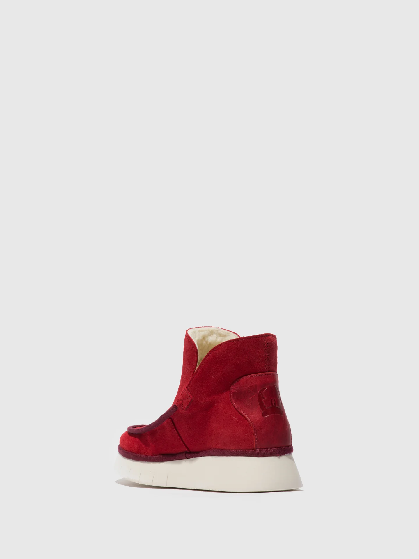 Round Toe Ankle Boots COZE348FLY SUEDE/RUG CARMINE RED - Image 3
