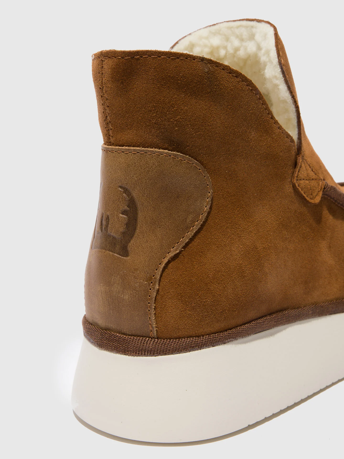 Round Toe Ankle Boots COZE348FLY SUEDE/RUG COGNAC - Image 4