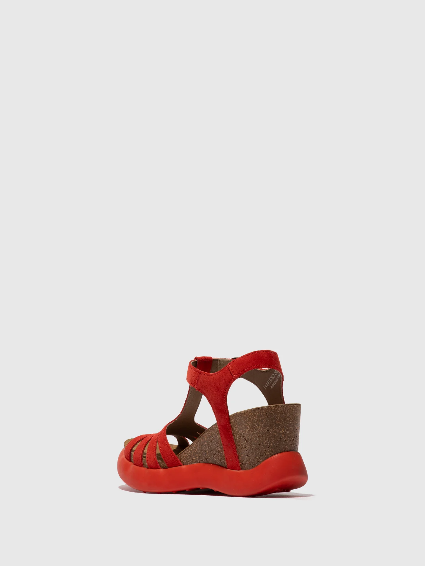 T-Strap Sandals GAIT959FLY SUEDE SCARLET - Image 3