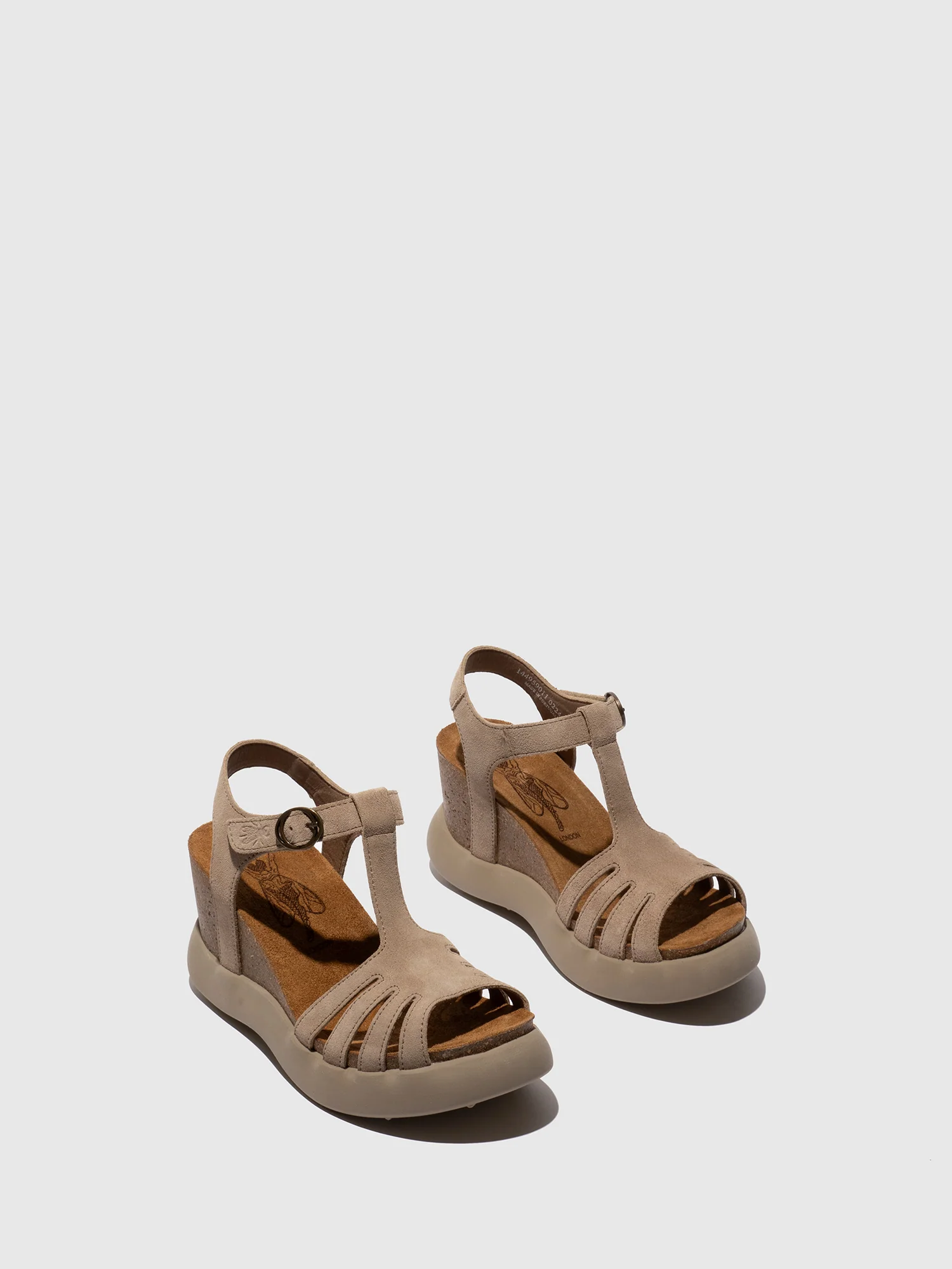 T-Strap Sandals GAIT959FLY SUEDE TAUPE - Image 2