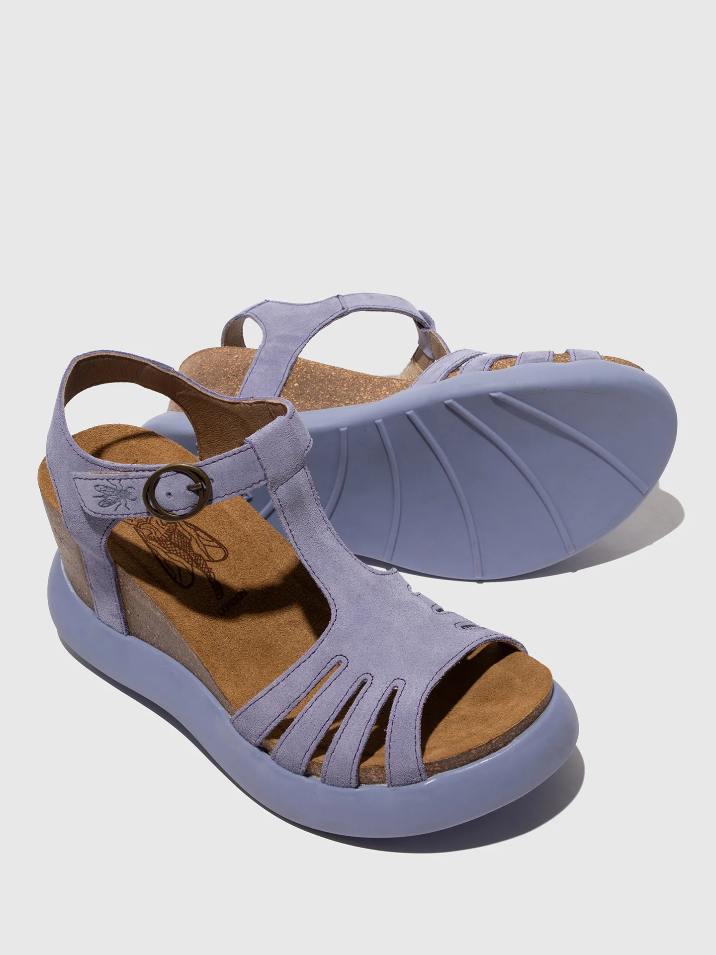 T-Strap Sandals GAIT959FLY SUEDE VIOLET - Image 4