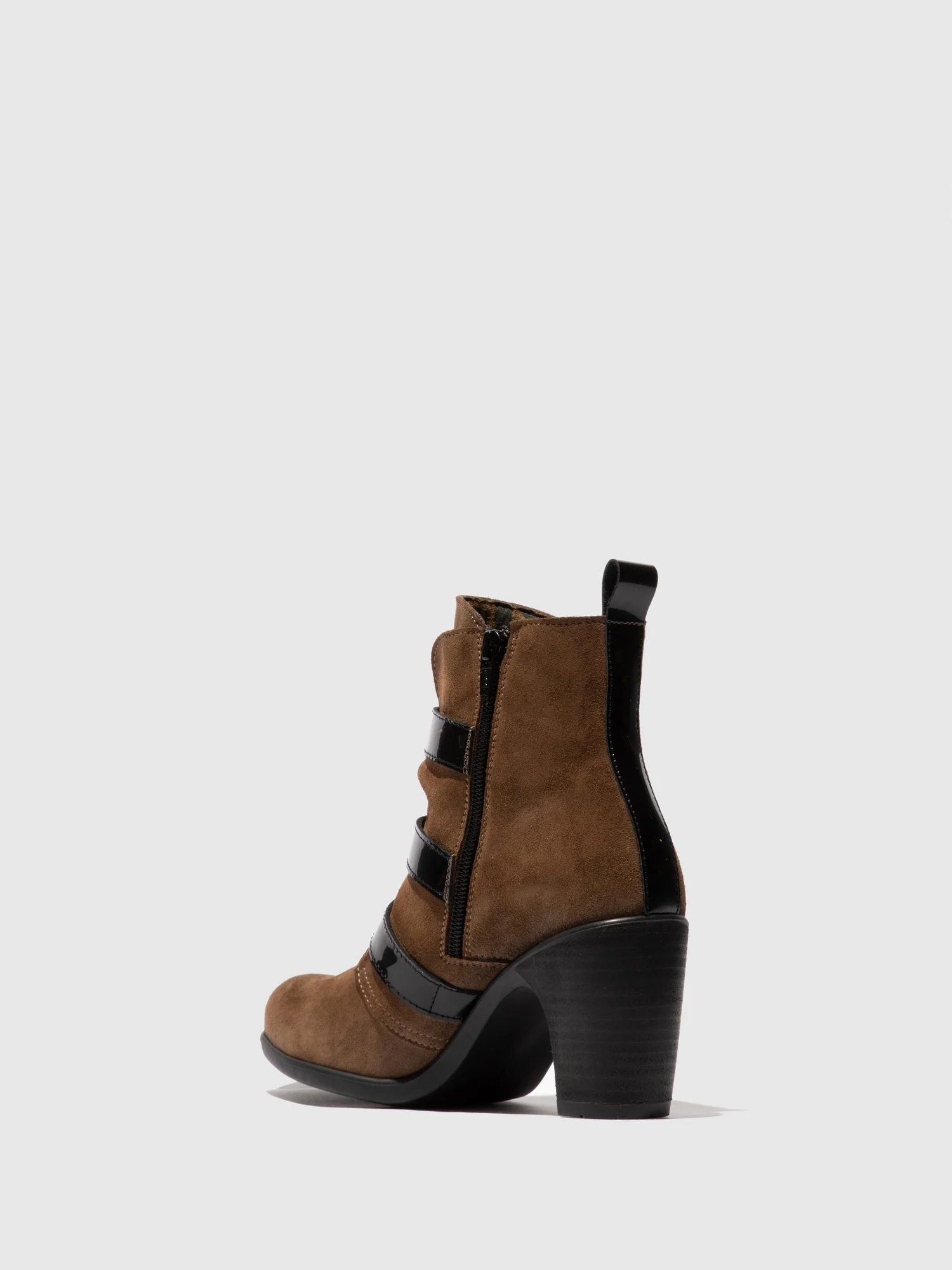 Buckle Ankle Boots KLEA012FLY TAUPE/BLACK - Image 3