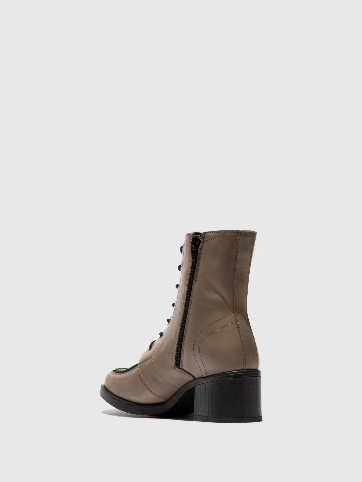 Lace-up Ankle Boots KASS017FLY TAUPE/BLACK - Image 3