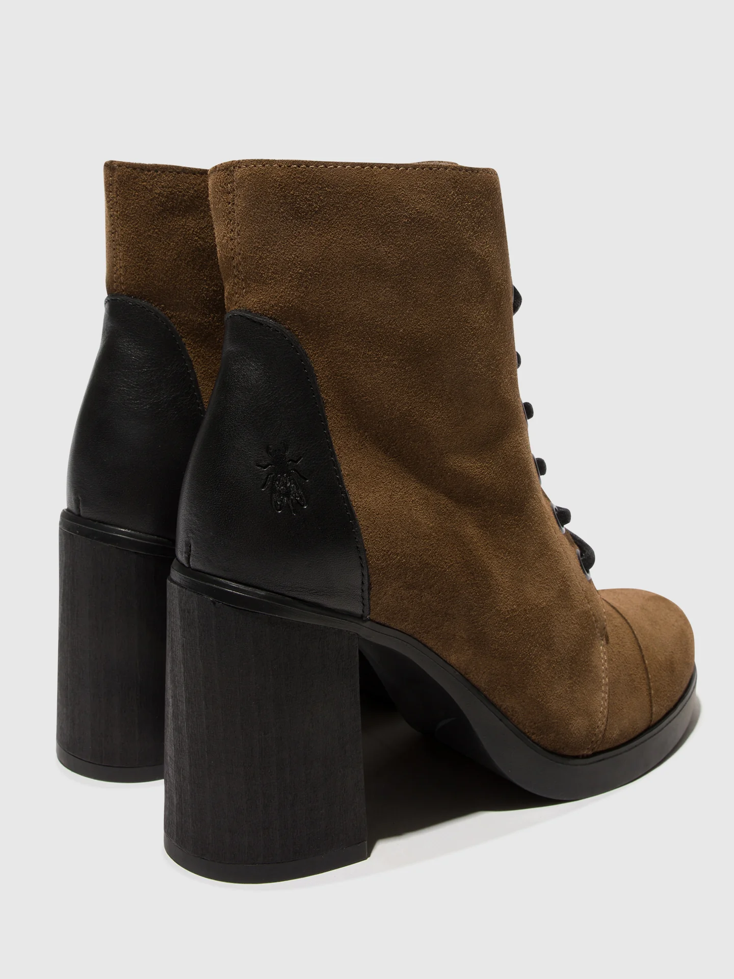 Lace-up Ankle Boots SONY989FLY TAUPE/BLACK - Image 4