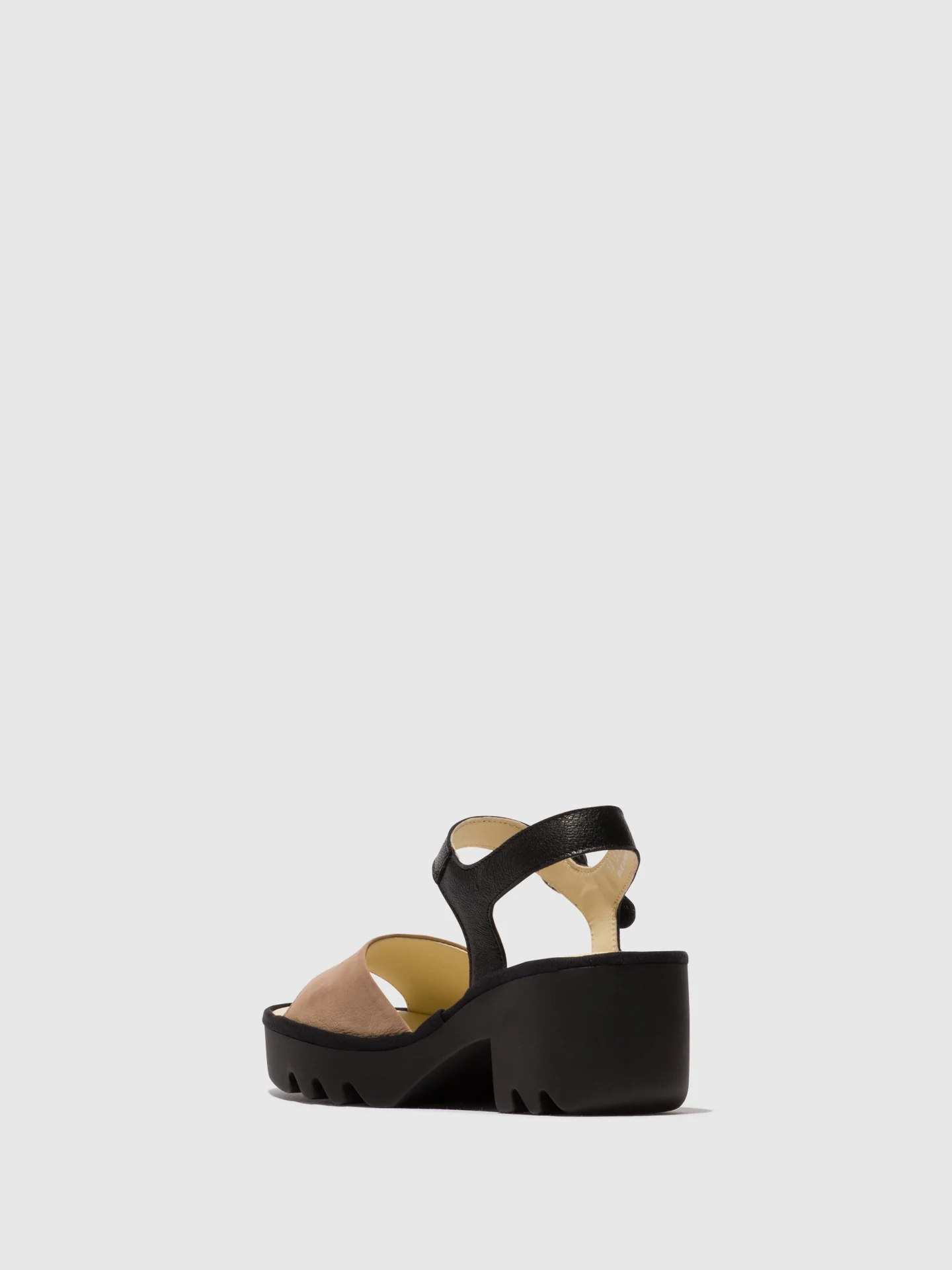 Sling-Back Sandals TULL503FLY TAUPE/BLACK - Image 3