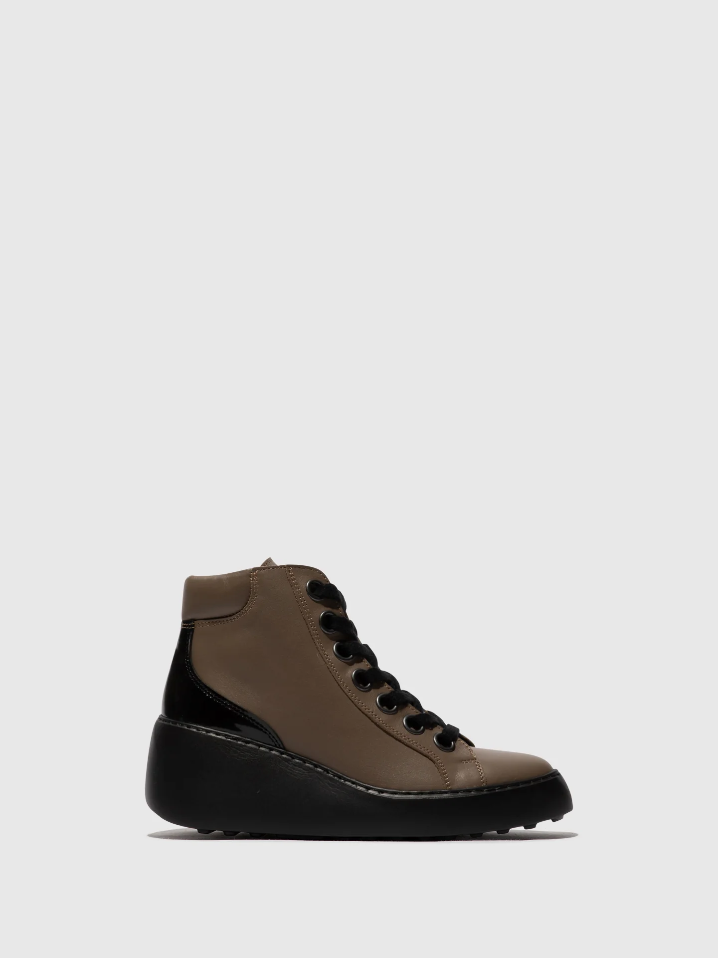 Lace-up Ankle Boots DICE468FLY TAUPE (BLACK SOLE)