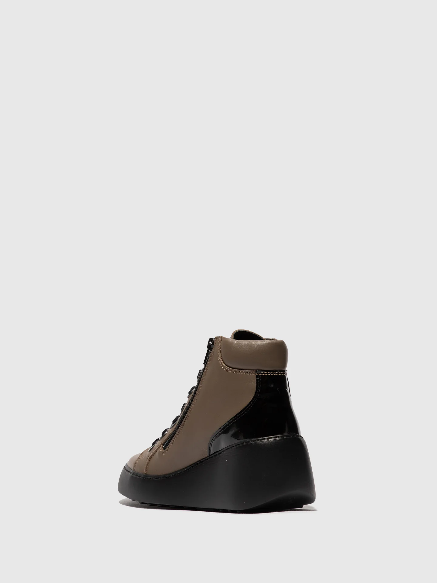 Lace-up Ankle Boots DICE468FLY TAUPE (BLACK SOLE) - Image 3