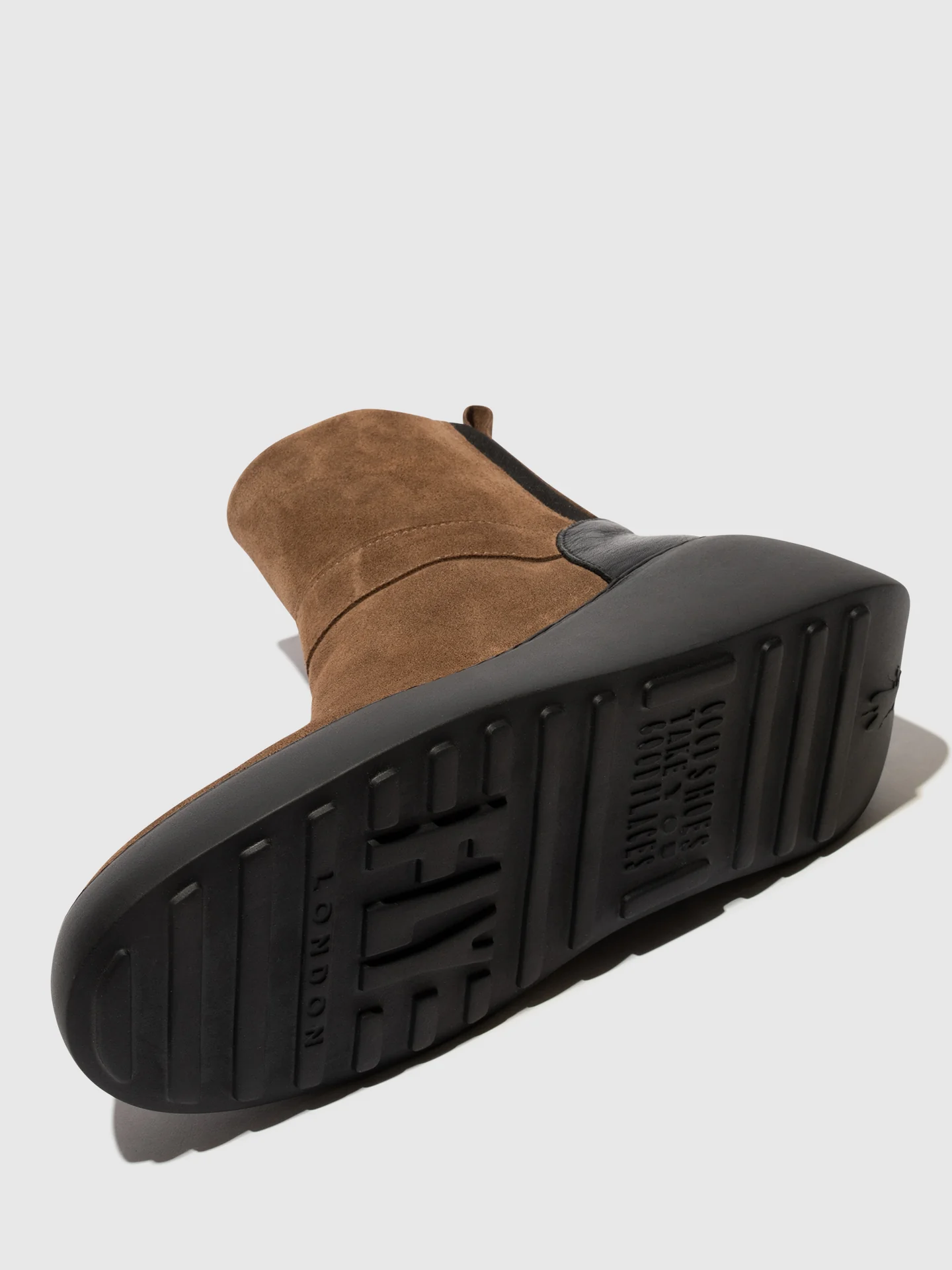 Zip Up Ankle Boots DOXE604FLY TAUPE/BLACK - Image 4
