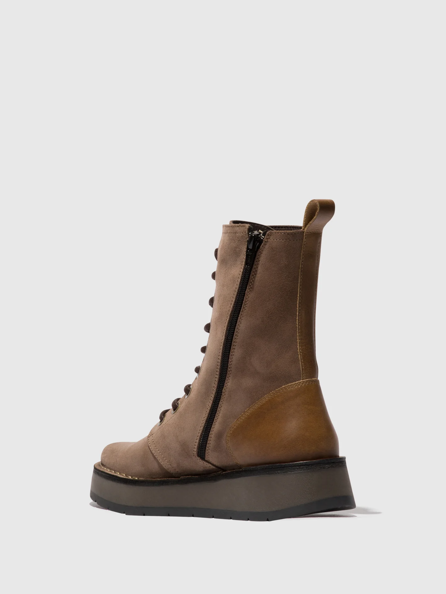 Lace-up Ankle Boots RAMI043FLY TAUPE/CAMEL - Image 3