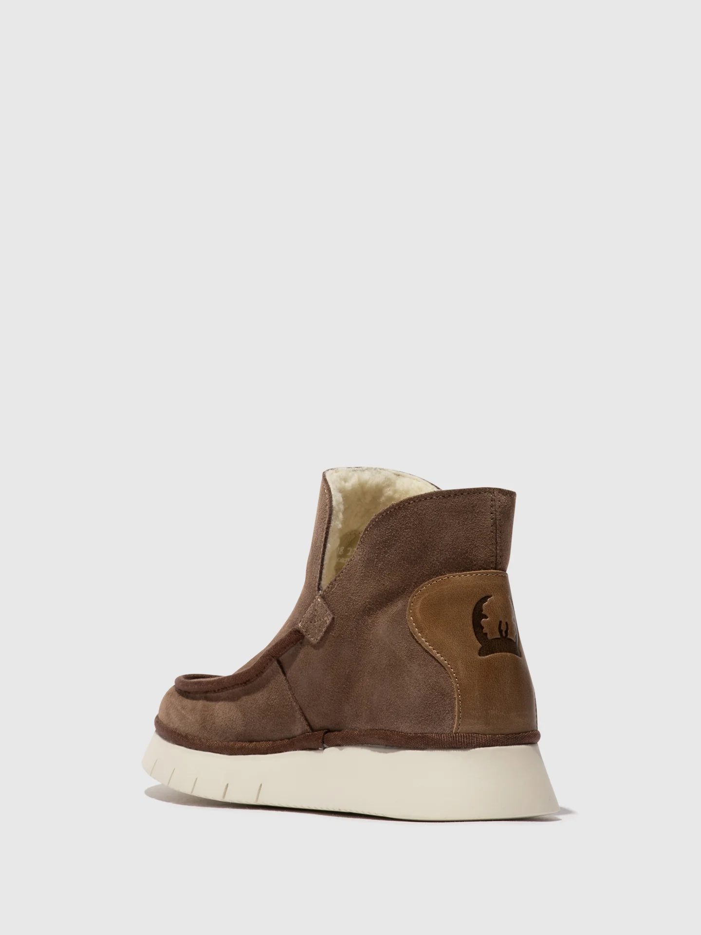 Round Toe Ankle Boots COZE348FLY TAUPE/CAMEL - Image 3