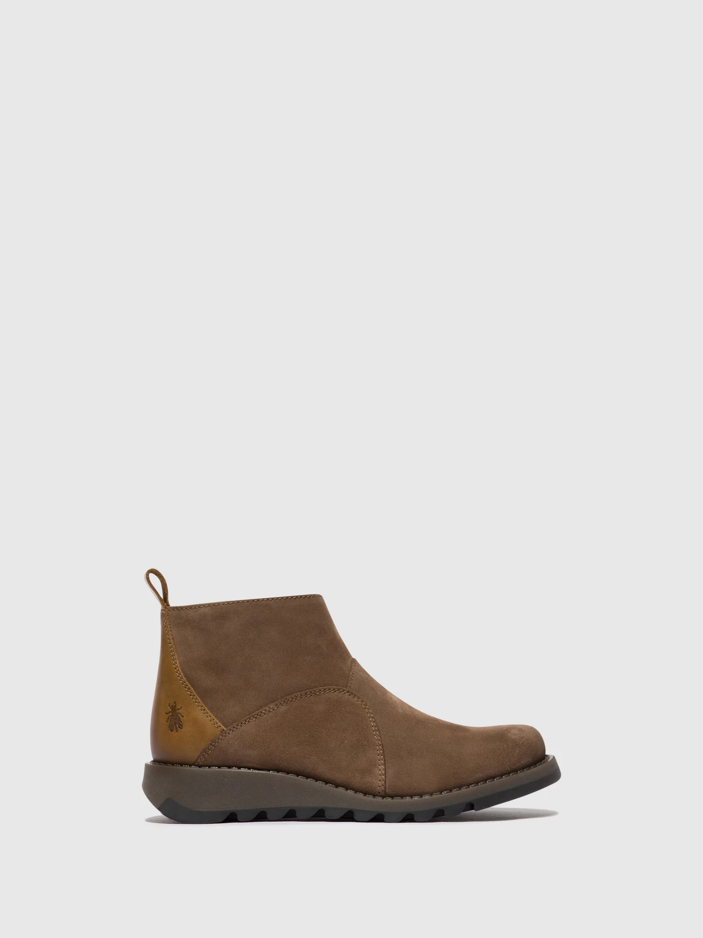 Zip Up Ankle Boots SELY918FLY TAUPE/CAMEL