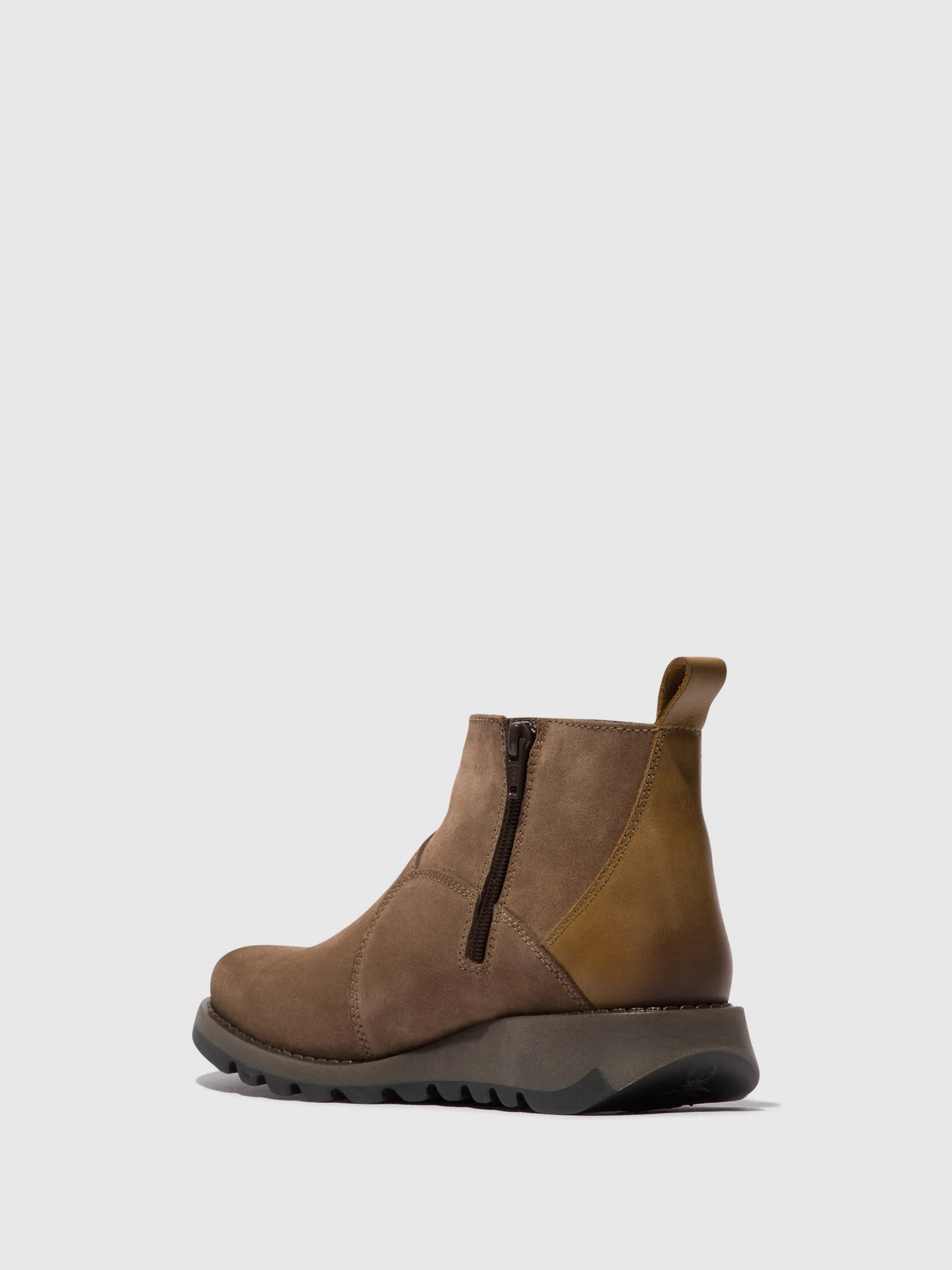 Zip Up Ankle Boots SELY918FLY TAUPE/CAMEL - Image 3