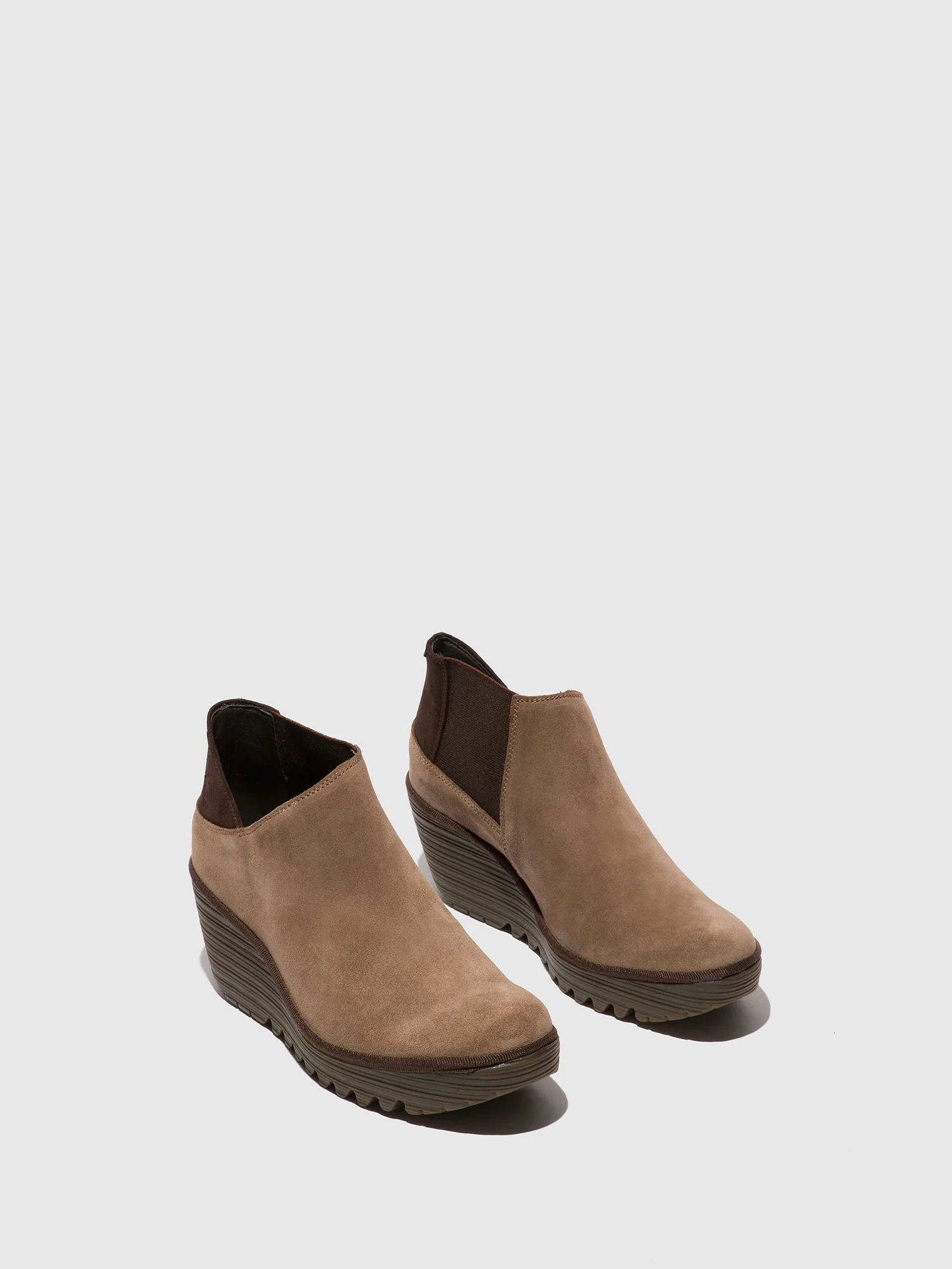 Zip Up Ankle Boots YEGO400FLY TAUPE/EXPRESSO - Image 2