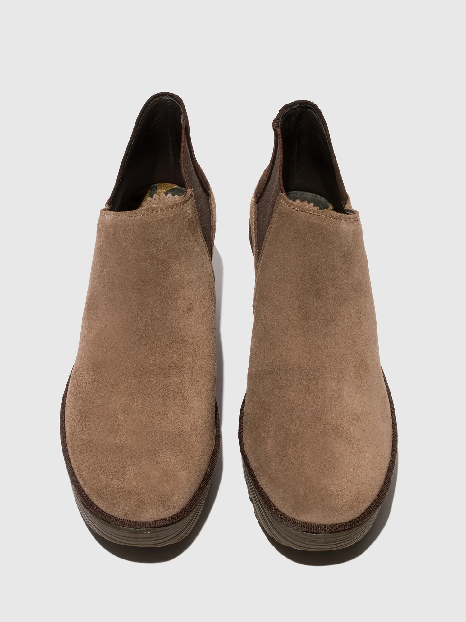Zip Up Ankle Boots YEGO400FLY TAUPE/EXPRESSO - Image 4