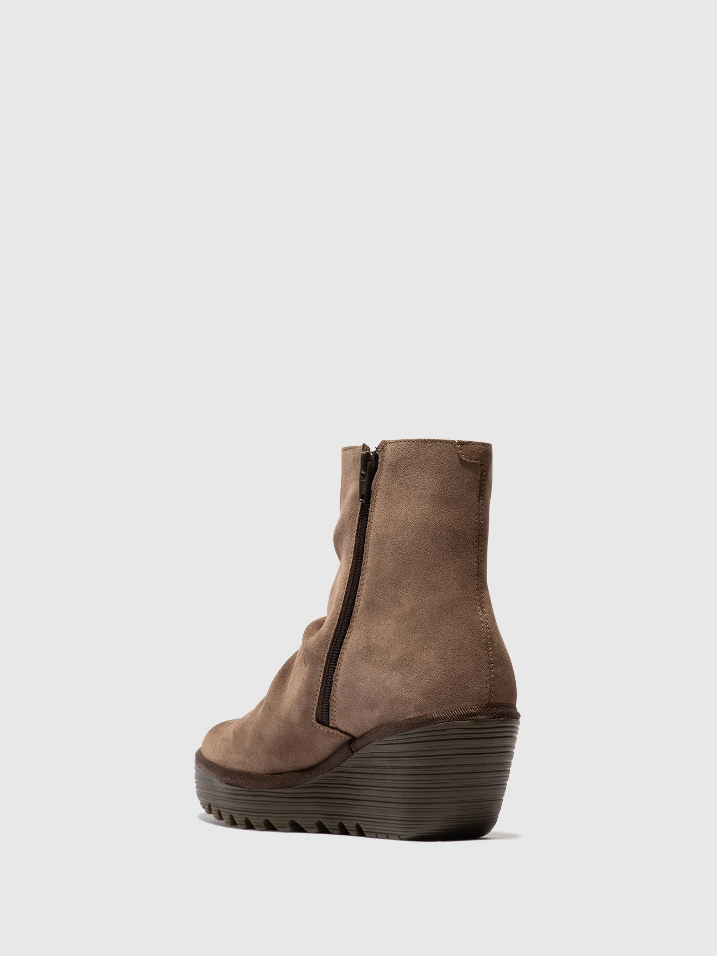 Zip Up Ankle Boots YOPA461FLY TAUPE/EXPRESSO - Image 3