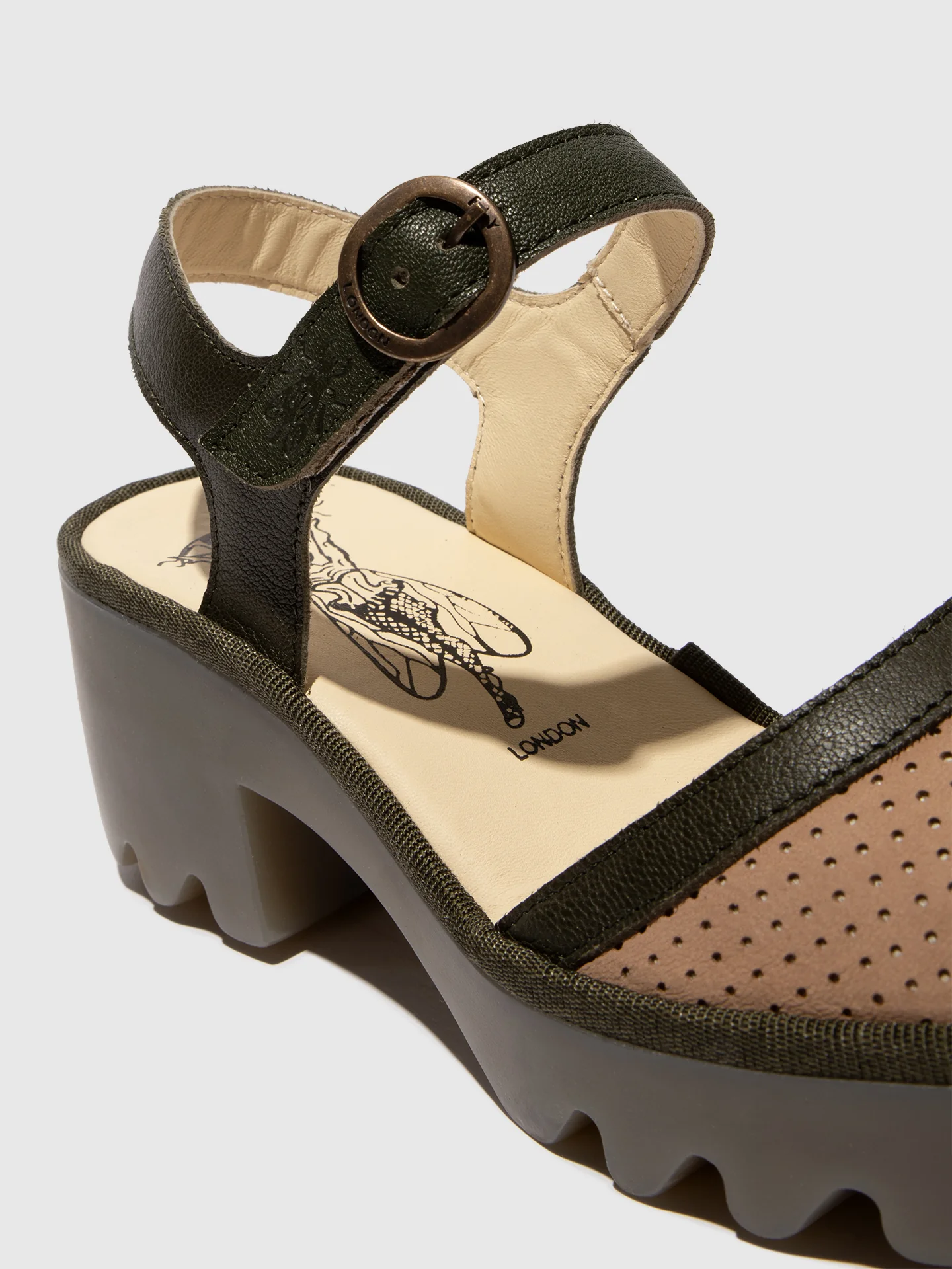 Sling-Back Sandals TEYO583FLY TAUPE/KHAKI - Image 4