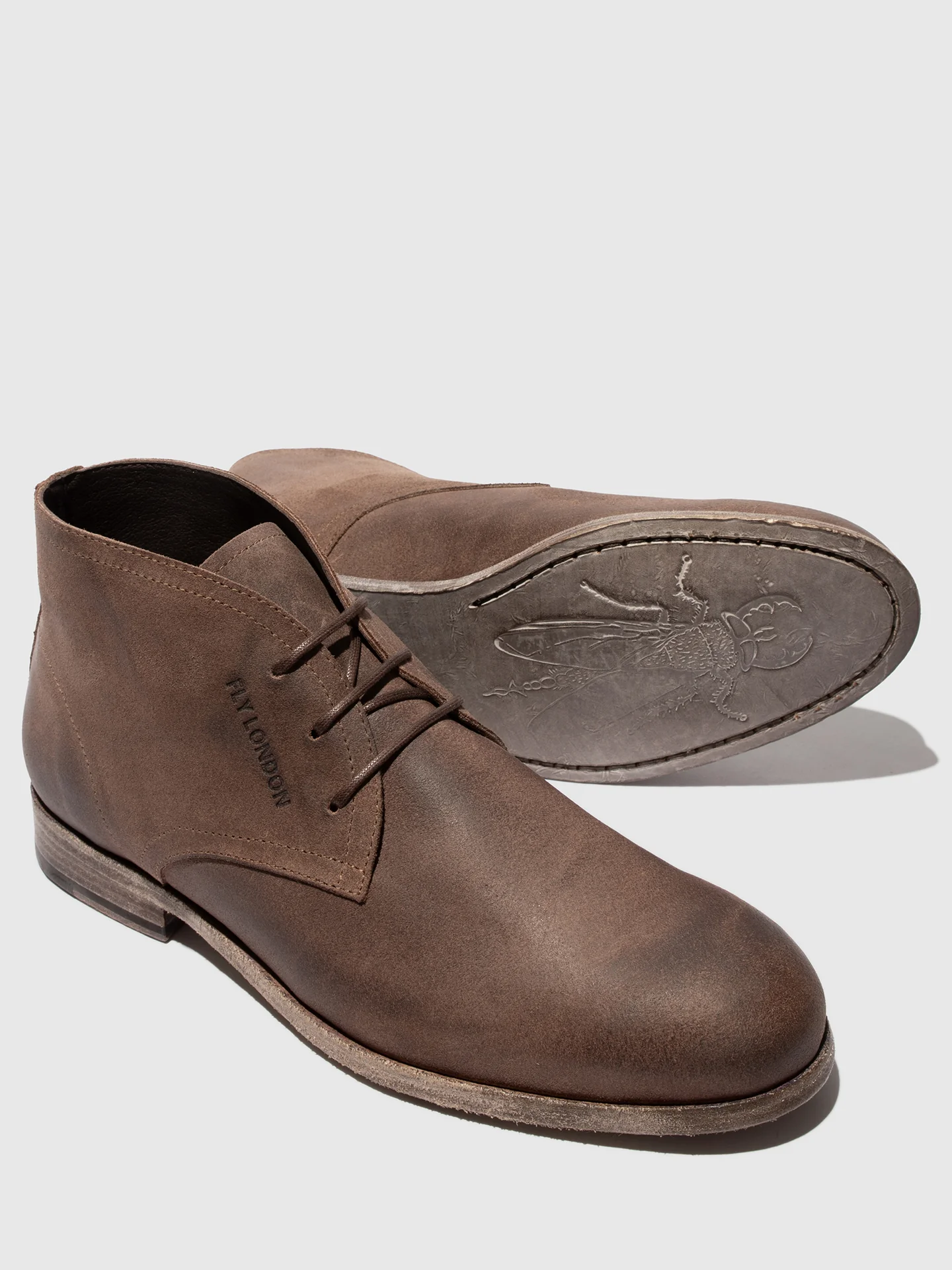 Lace-up Ankle Boots CAJY074FLY TAUPE - Image 4