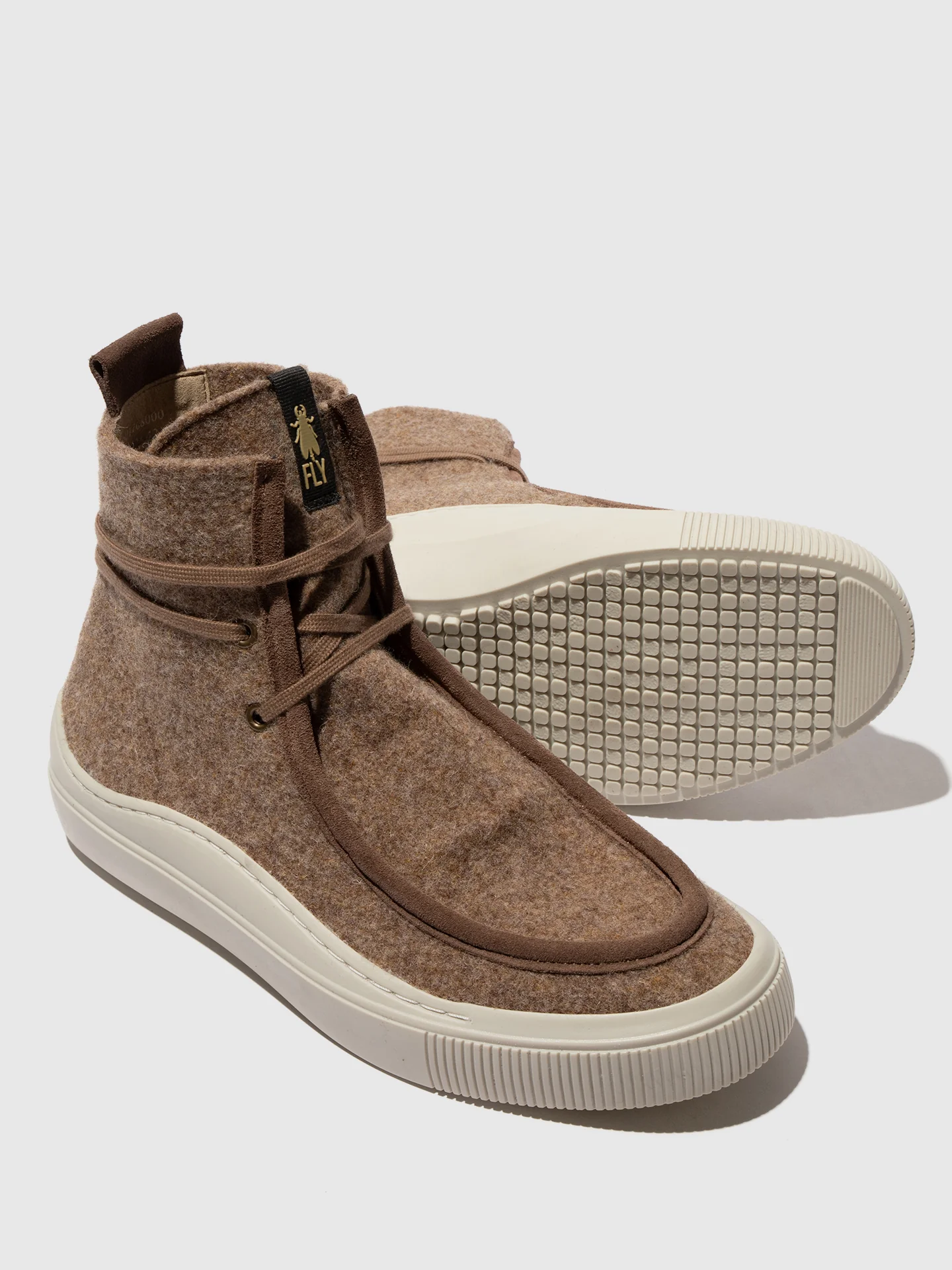 Lace-up Trainers SAFY708FLY TAUPE - Image 4