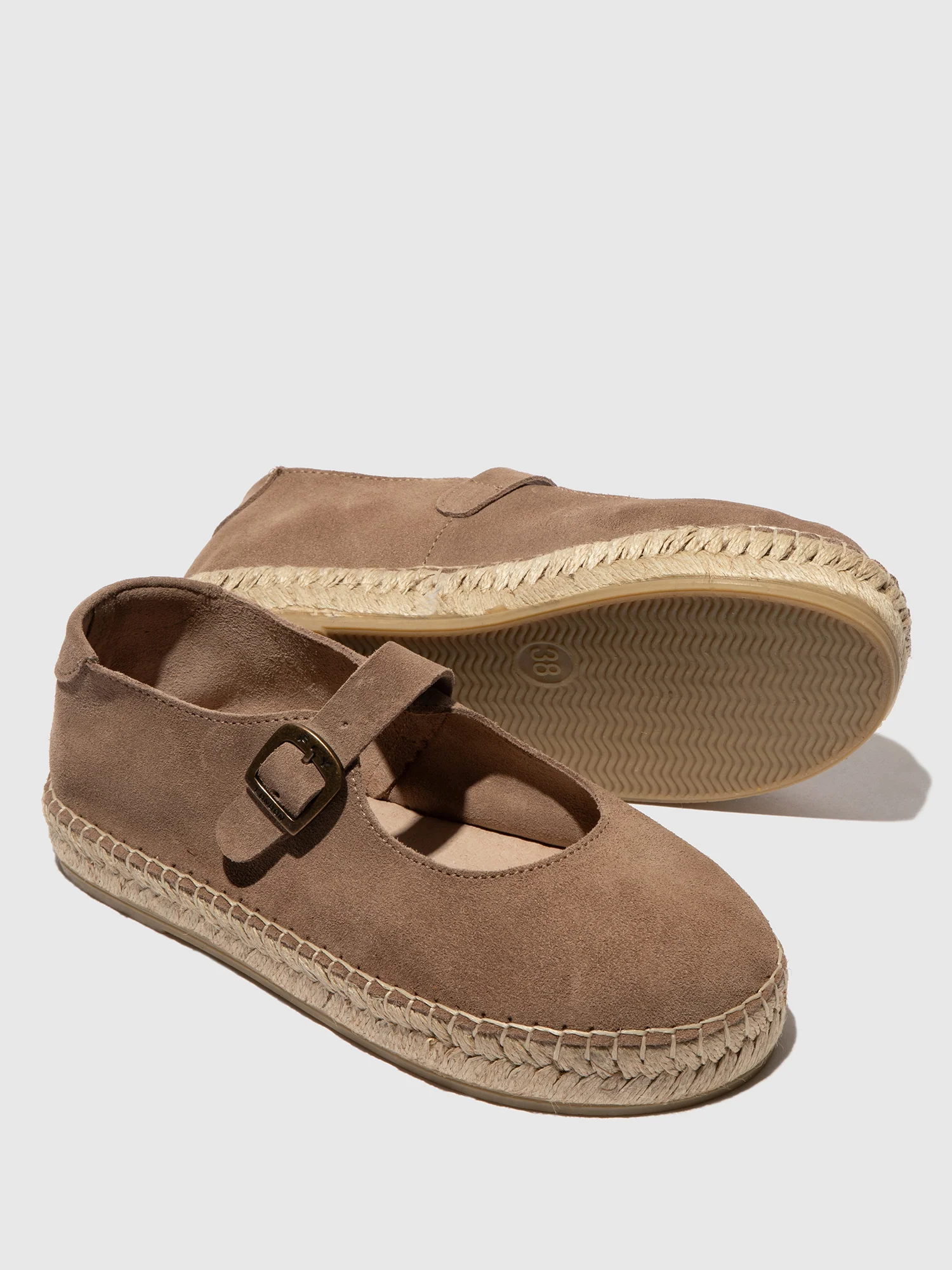 Round Toe Espadrilles SOIK554FLY TAUPE - Image 4