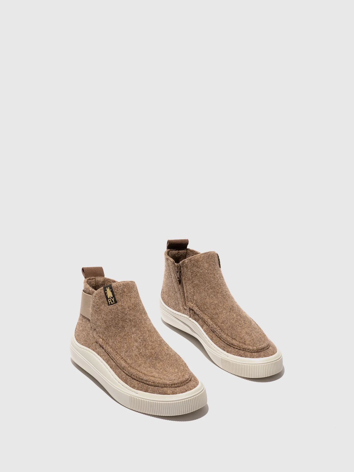 Velcro Trainers SLEV706FLY TAUPE - Image 2