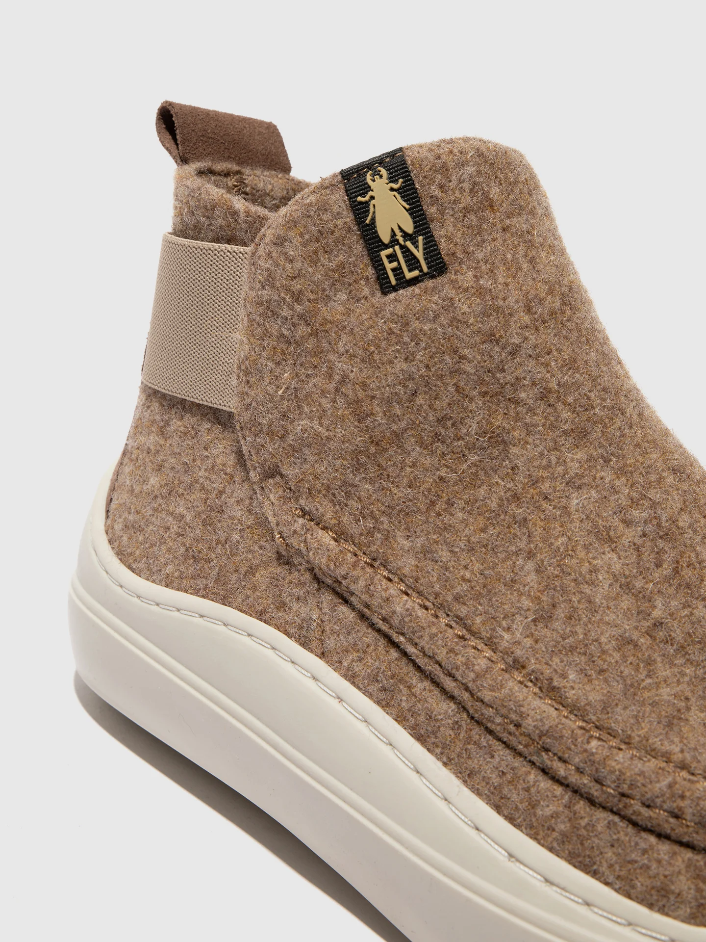 Velcro Trainers SLEV706FLY TAUPE - Image 4