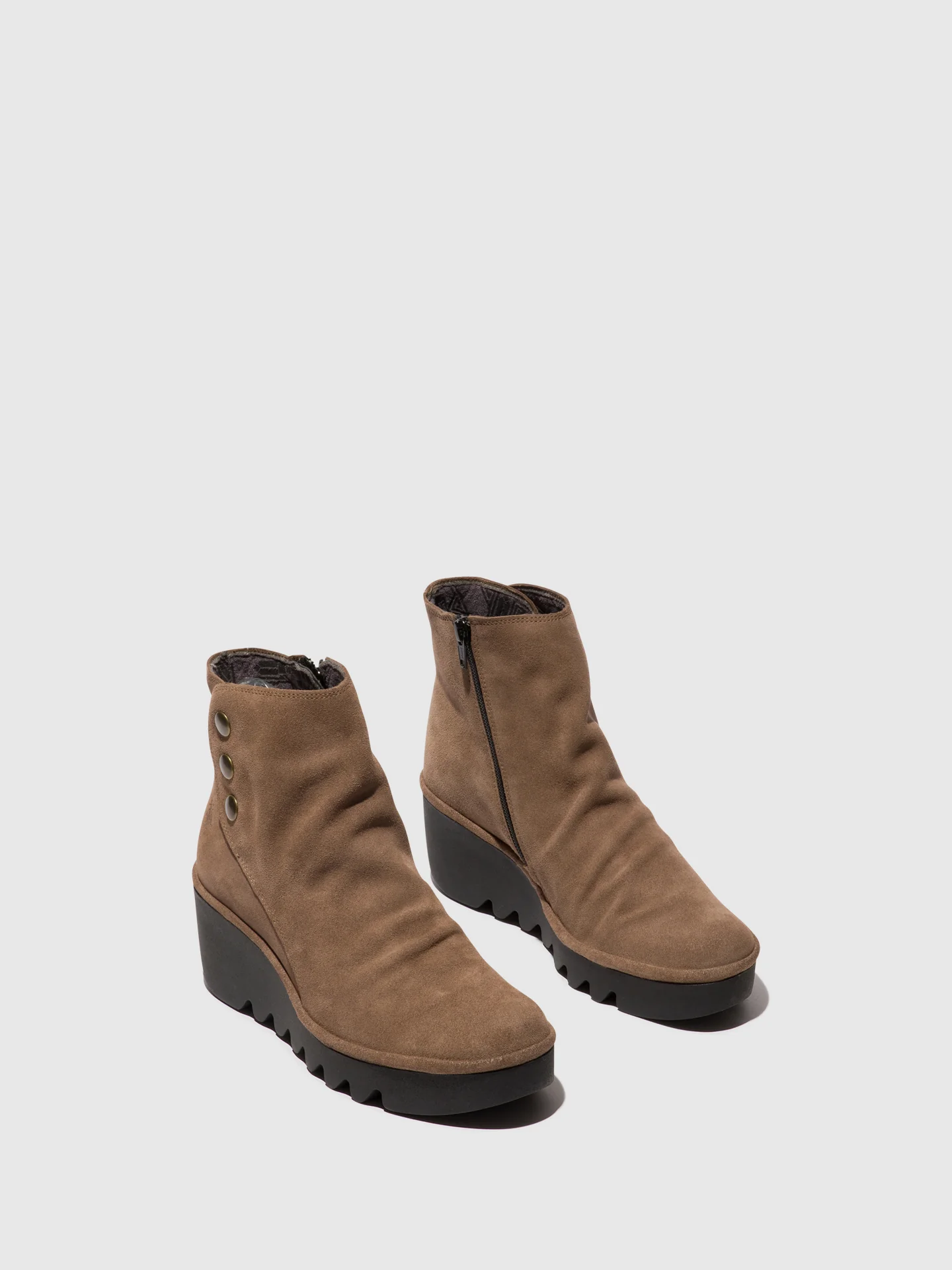 Zip Up Ankle Boots BROM344FLY TAUPE - Image 2