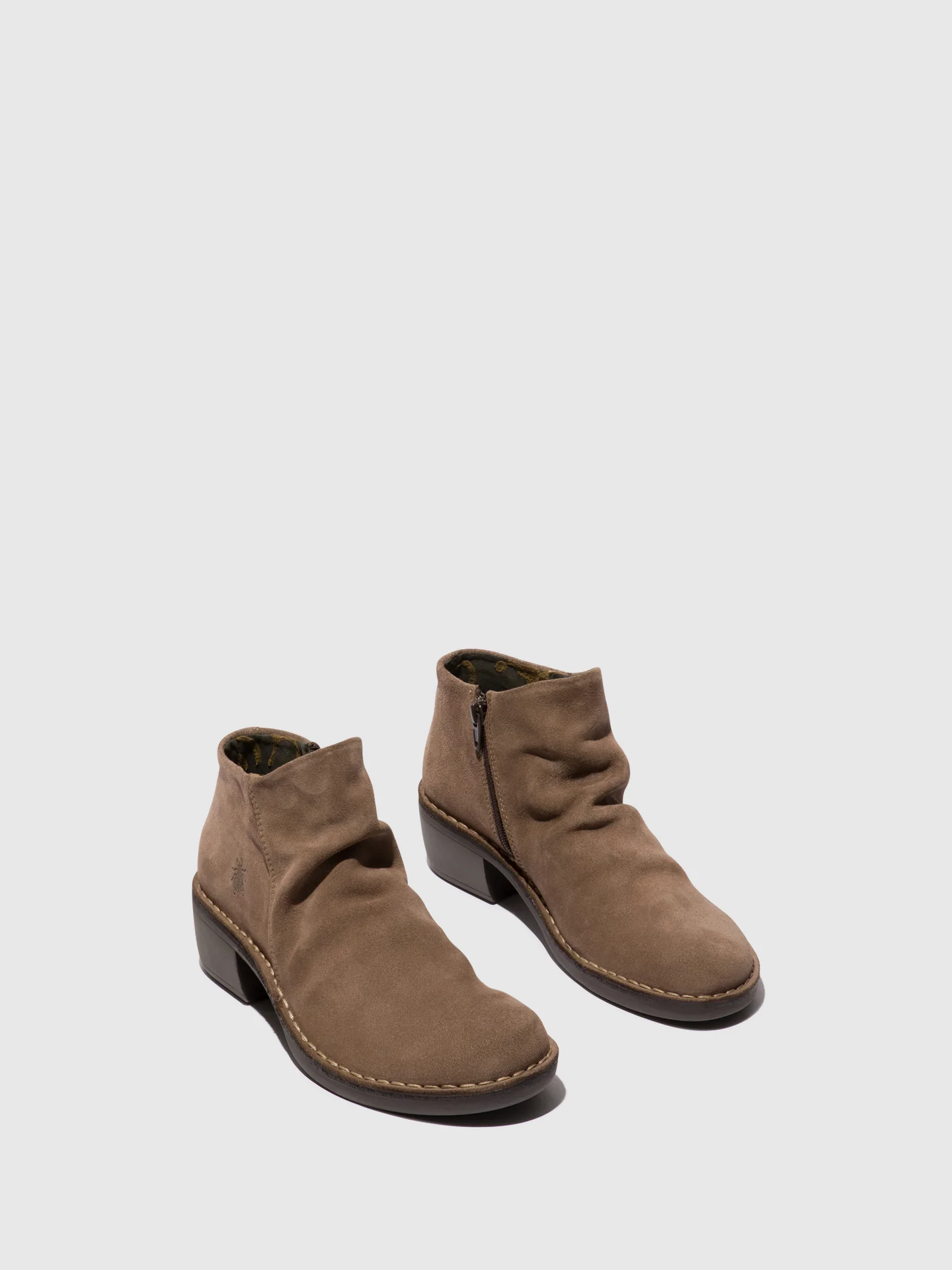 Zip Up Ankle Boots MERK093FLY TAUPE - Image 2
