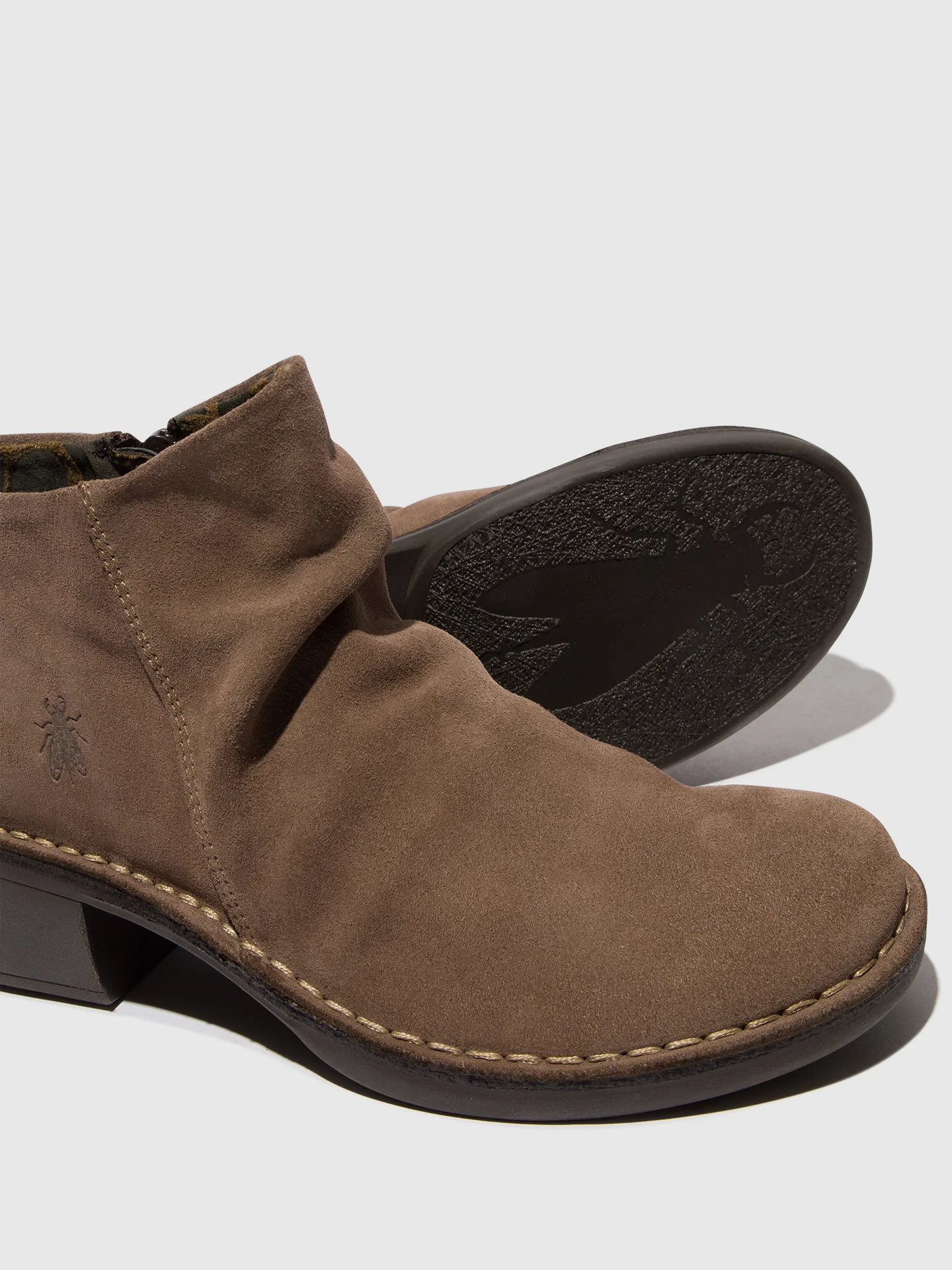 Zip Up Ankle Boots MERK093FLY TAUPE - Image 4