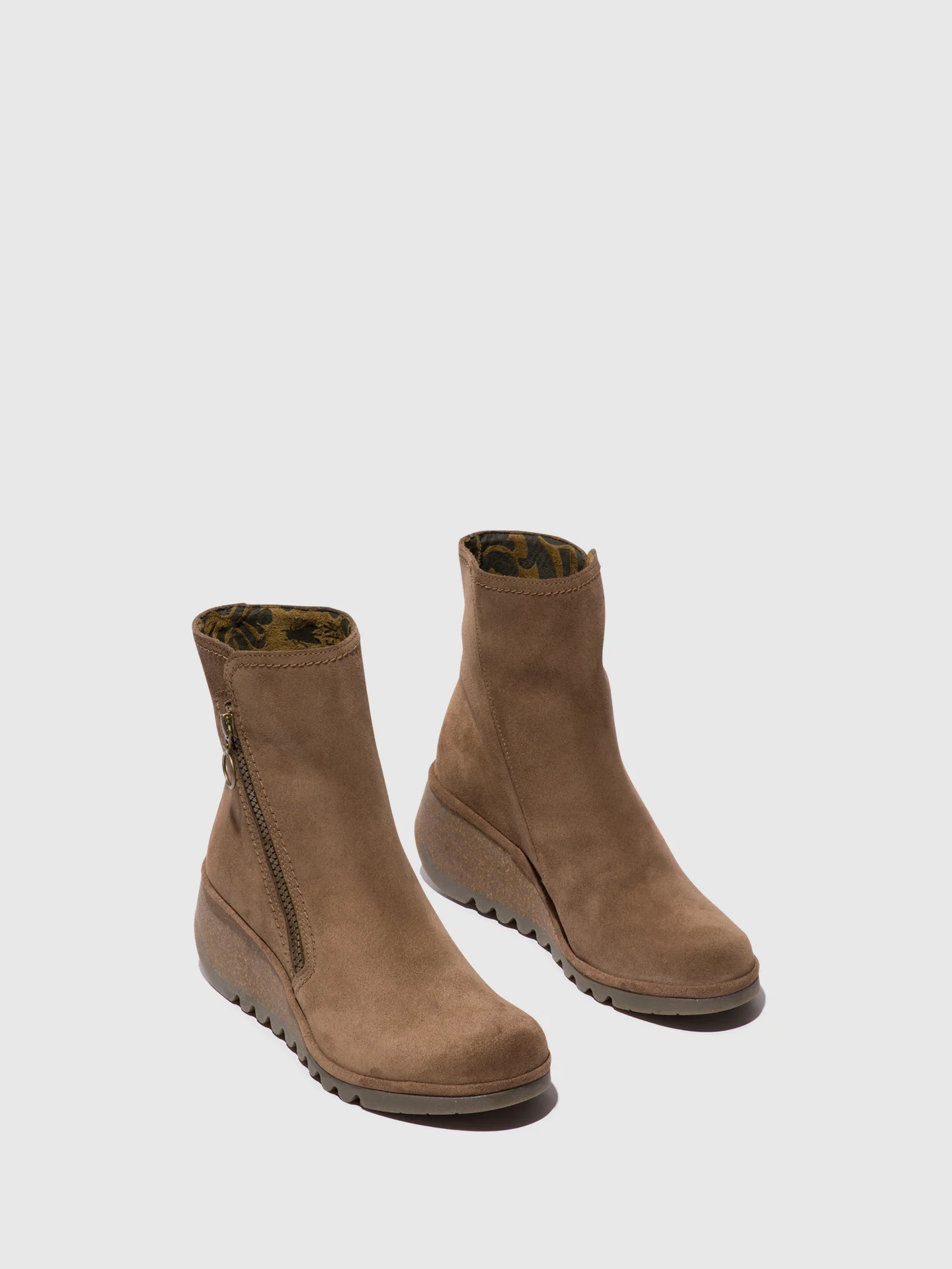 Zip Up Ankle Boots NELA407FLY TAUPE - Image 2