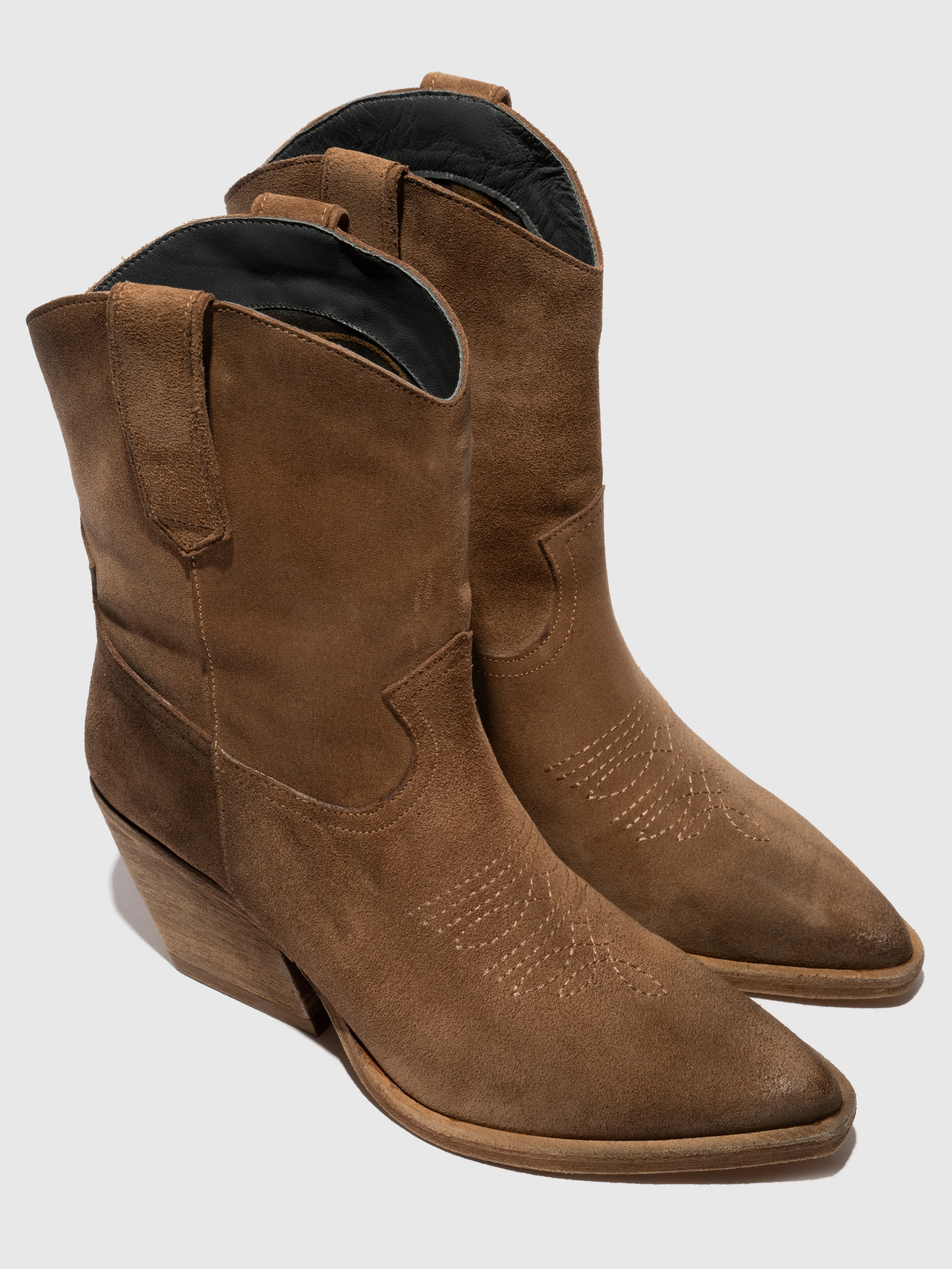 Zip Up Ankle Boots WOFY093FLY TAUPE - Image 4