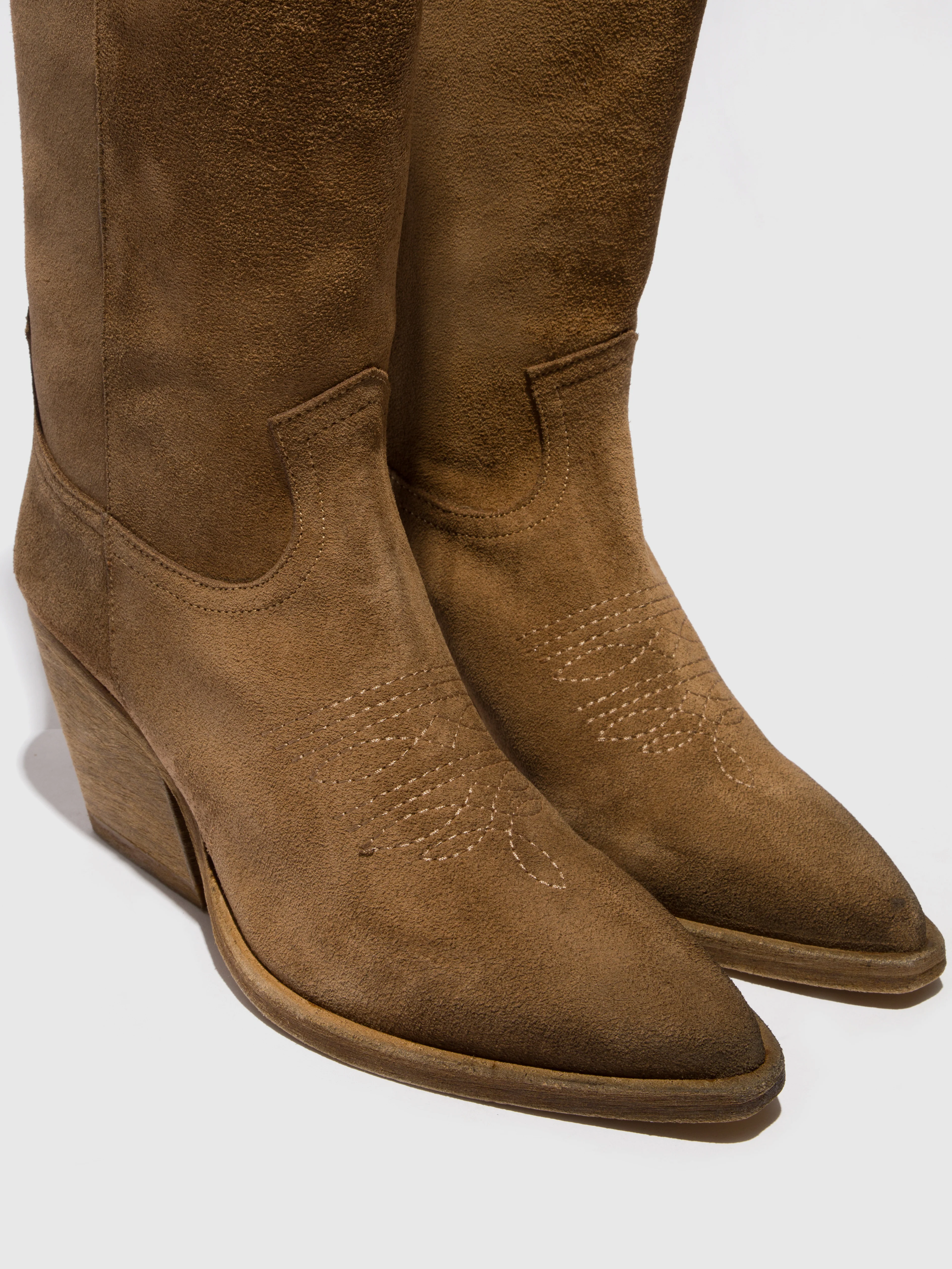 Zip Up Boots WEDA184FLY TAUPE - Image 4