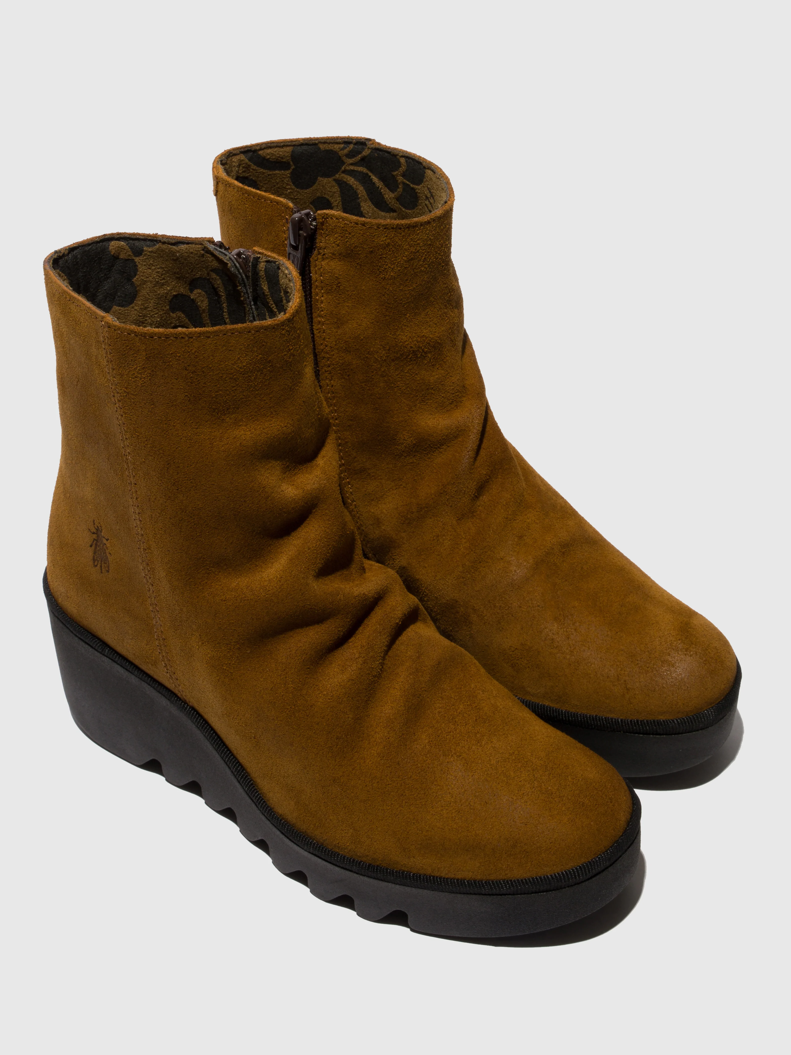 Zip Up Ankle Boots BAAN538FLY TOBACCO - Image 4