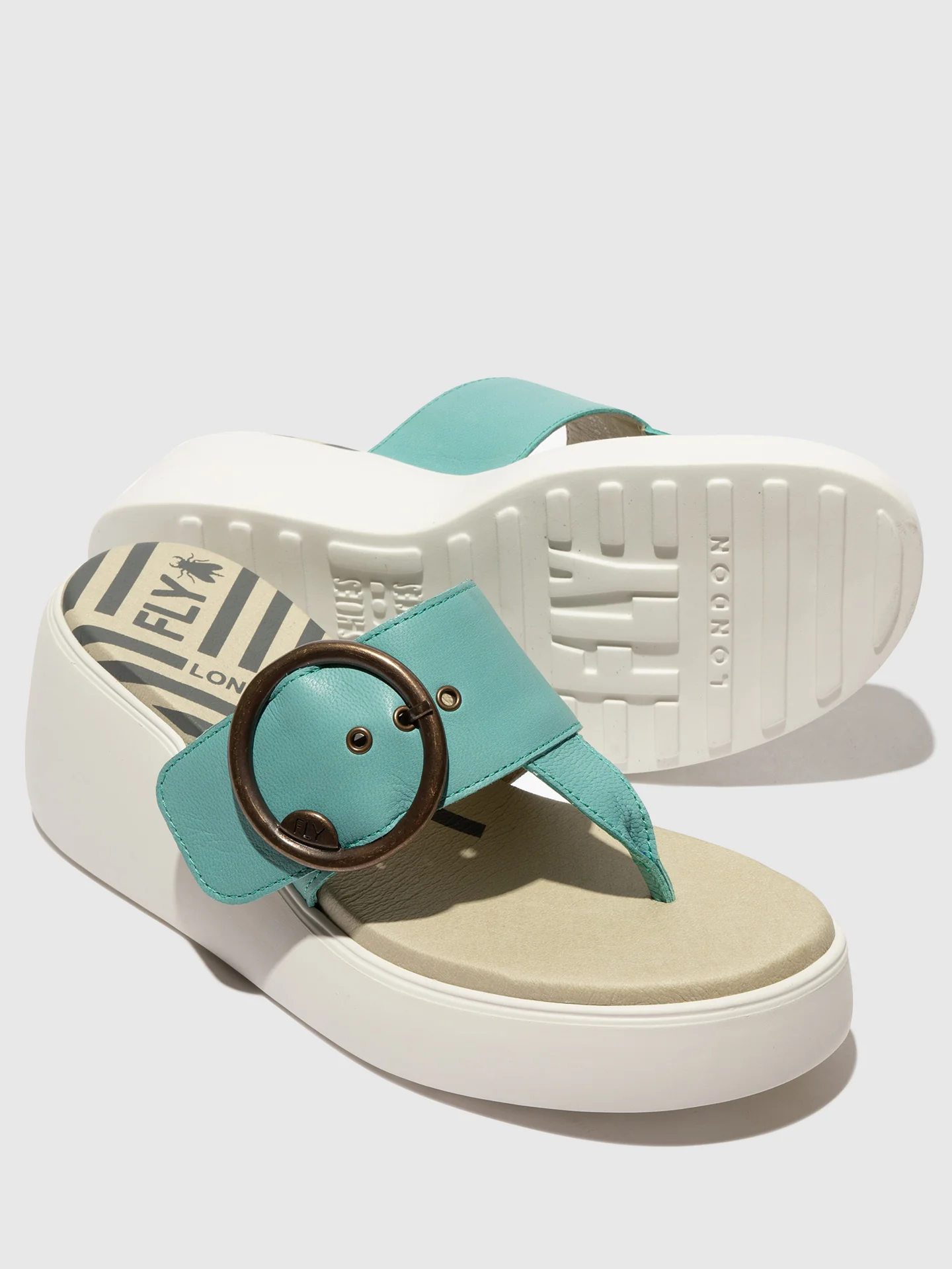 Buckle Mules DAFI938FLY TURQUOISE - Image 4