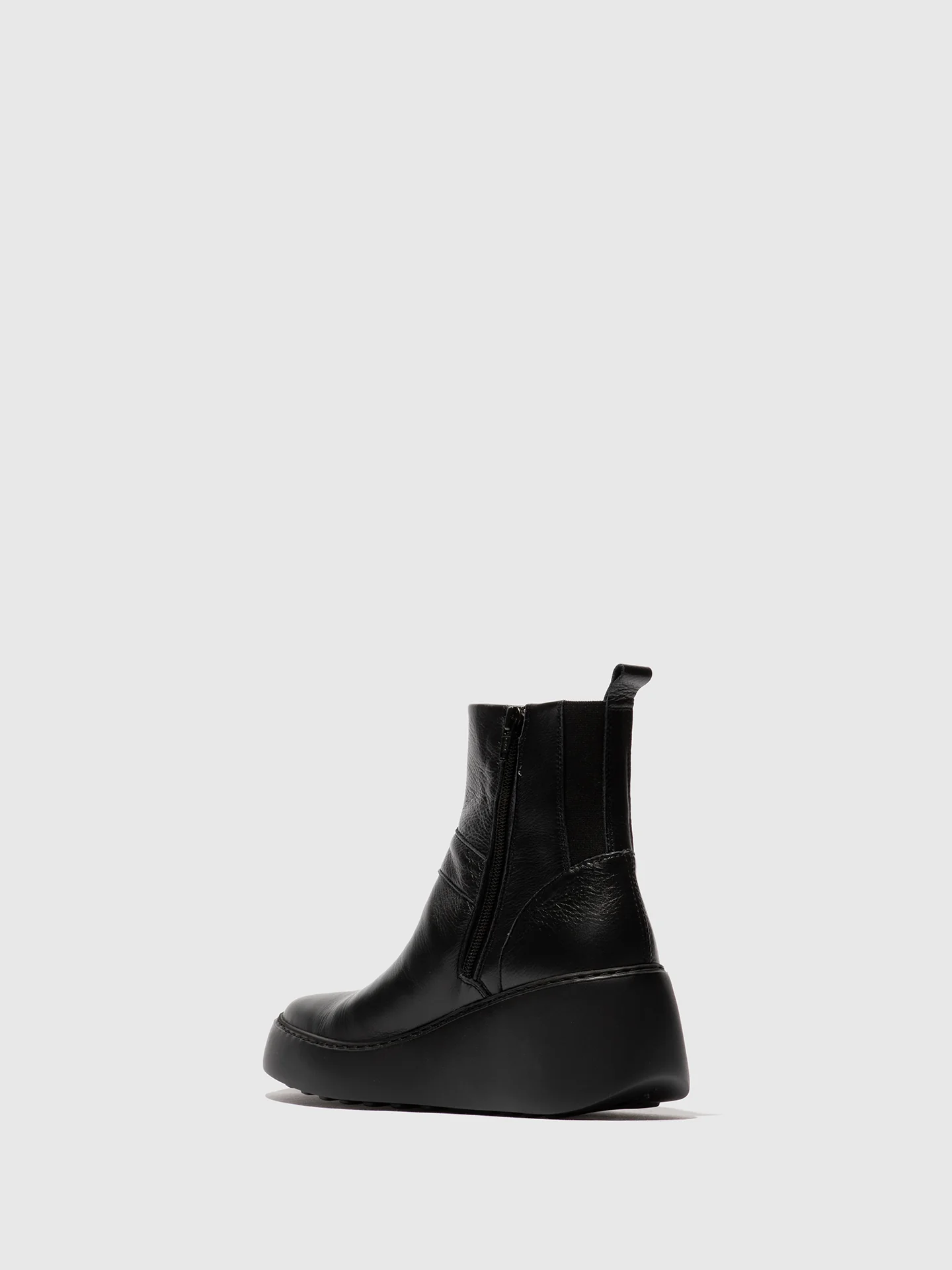Zip Up Ankle Boots DOXE604FLY VELVET BLACK - Image 3