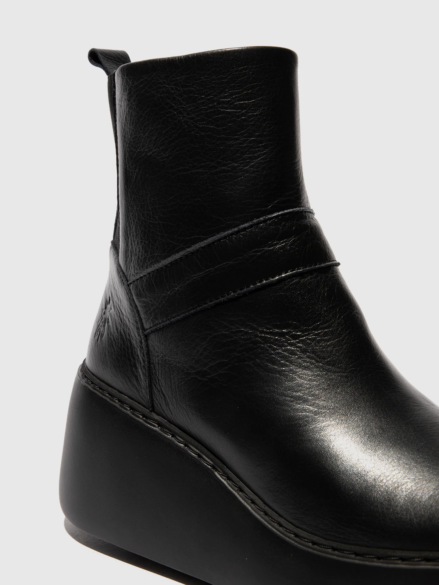 Zip Up Ankle Boots DOXE604FLY VELVET BLACK - Image 4