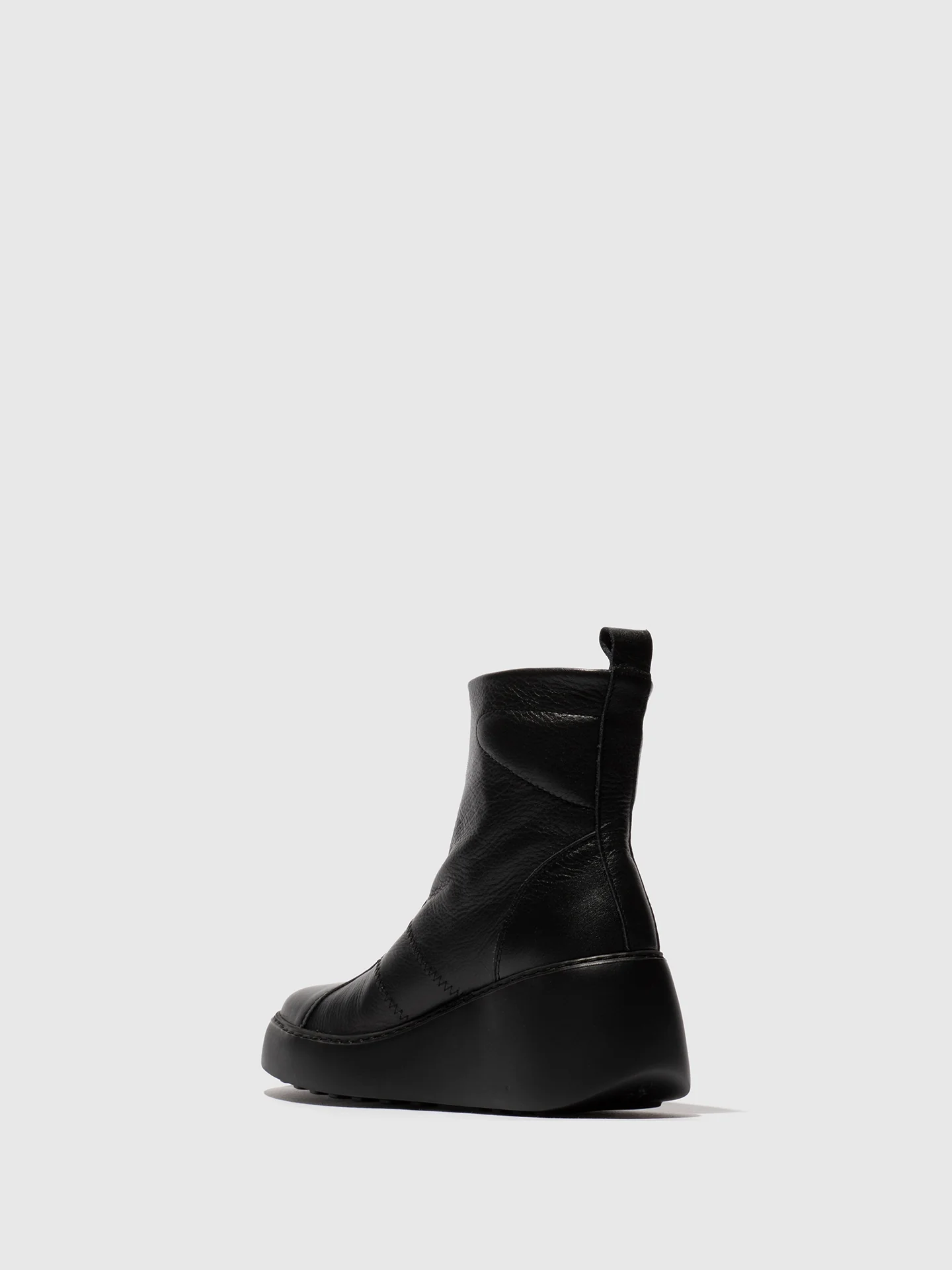 Zip Up Ankle Boots DRIM646FLY VELVET BLACK - Image 3