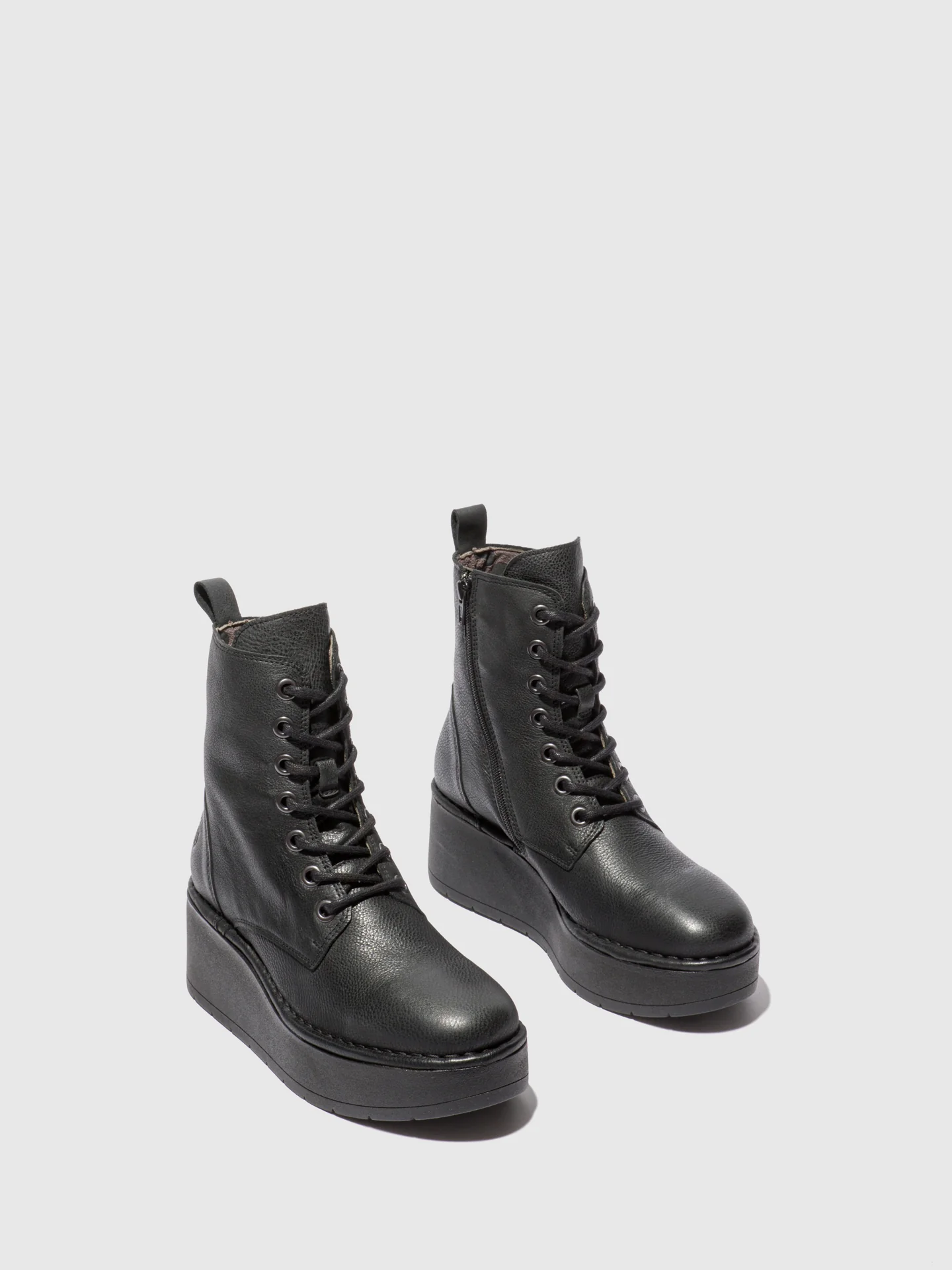 Lace-up Ankle Boots HEPE239FLY VERONA BLACK - Image 2