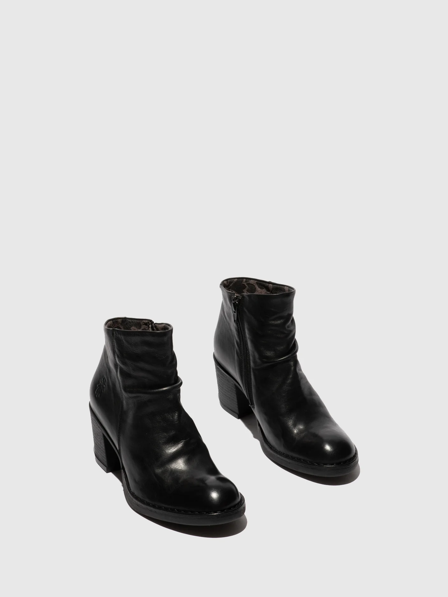 Zip Up Ankle Boots BELL061FLY VERONA BLACK - Image 2