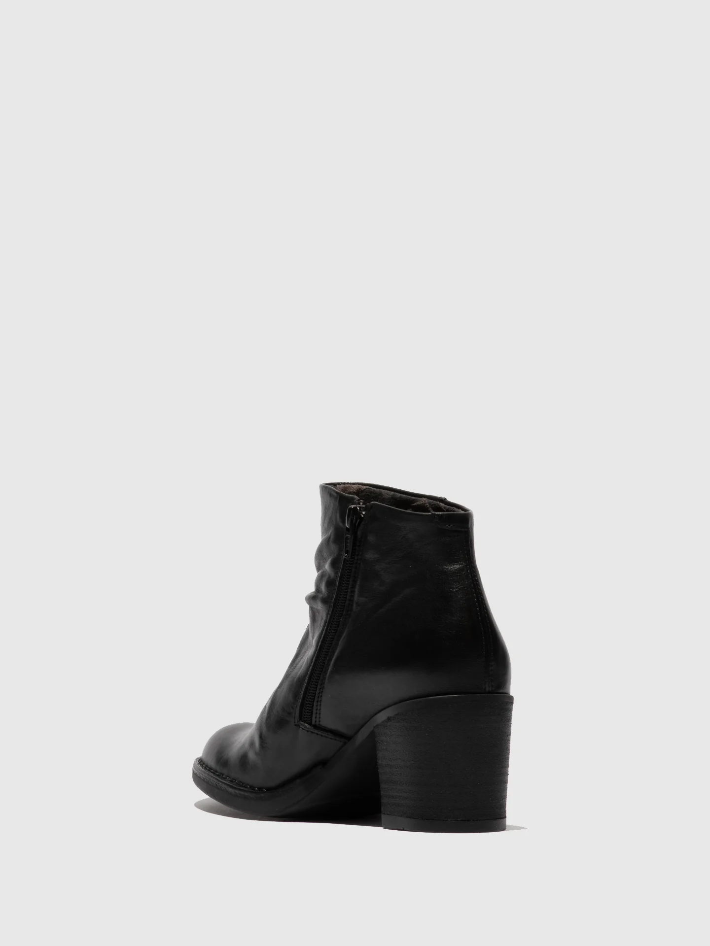 Zip Up Ankle Boots BELL061FLY VERONA BLACK - Image 3