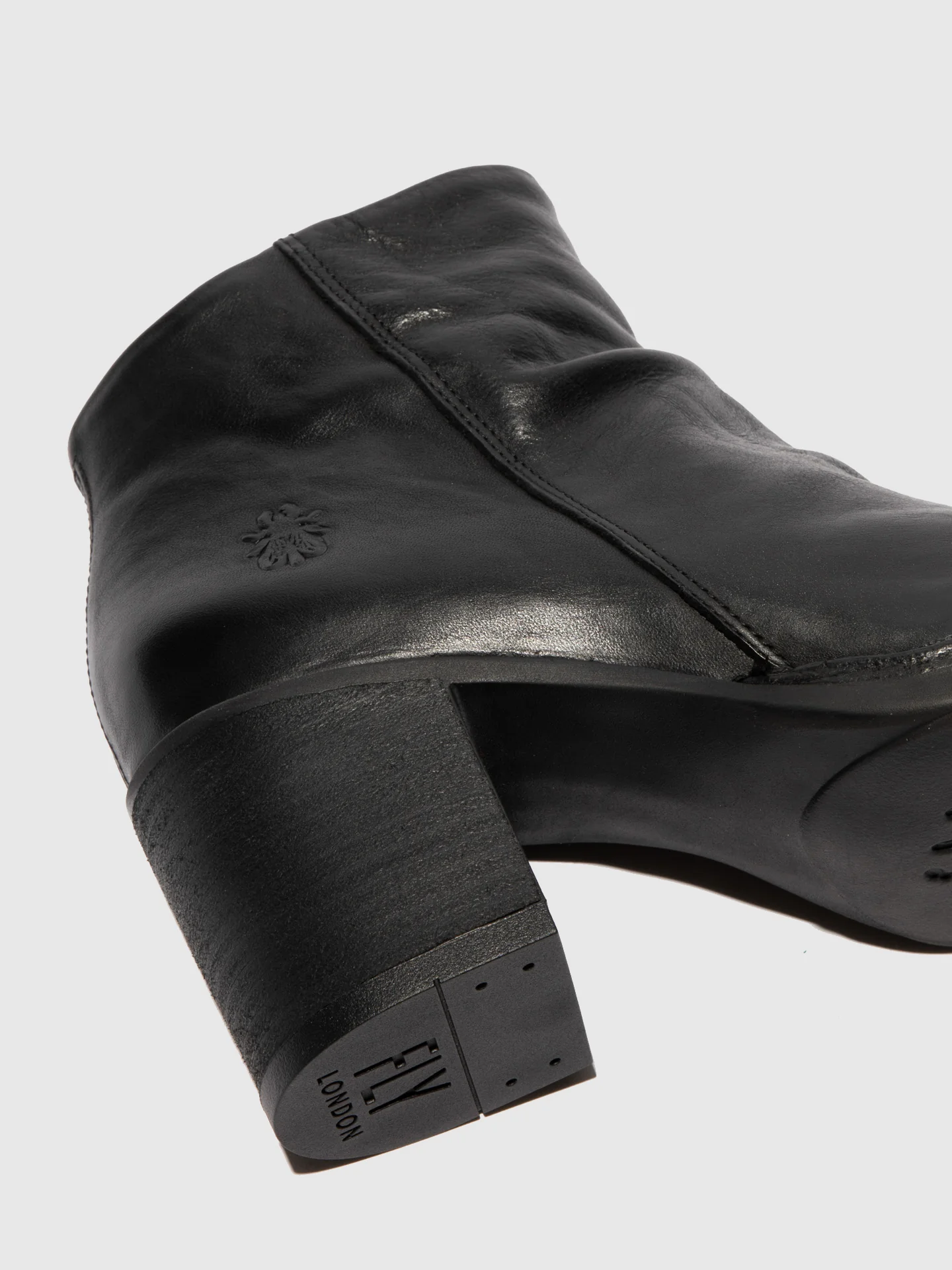 Zip Up Ankle Boots BELL061FLY VERONA BLACK - Image 4