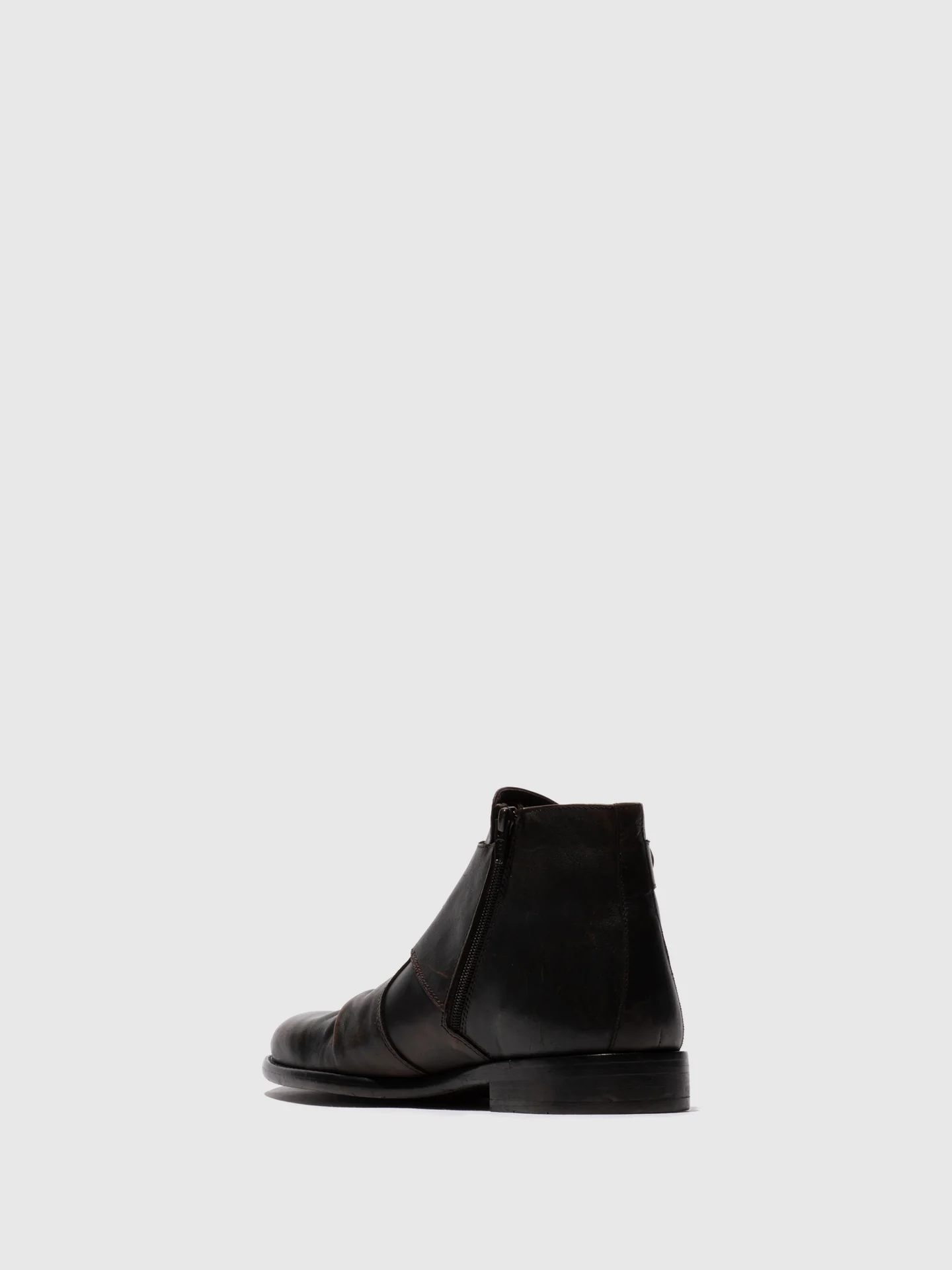 Buckle Ankle Boots WUOL142FLY WASHED BROWN - Image 3