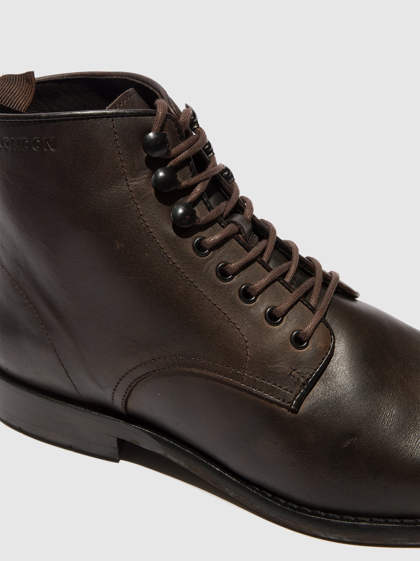 Lace-up Ankle Boots WERN002FLY WASHED BROWN - Image 4