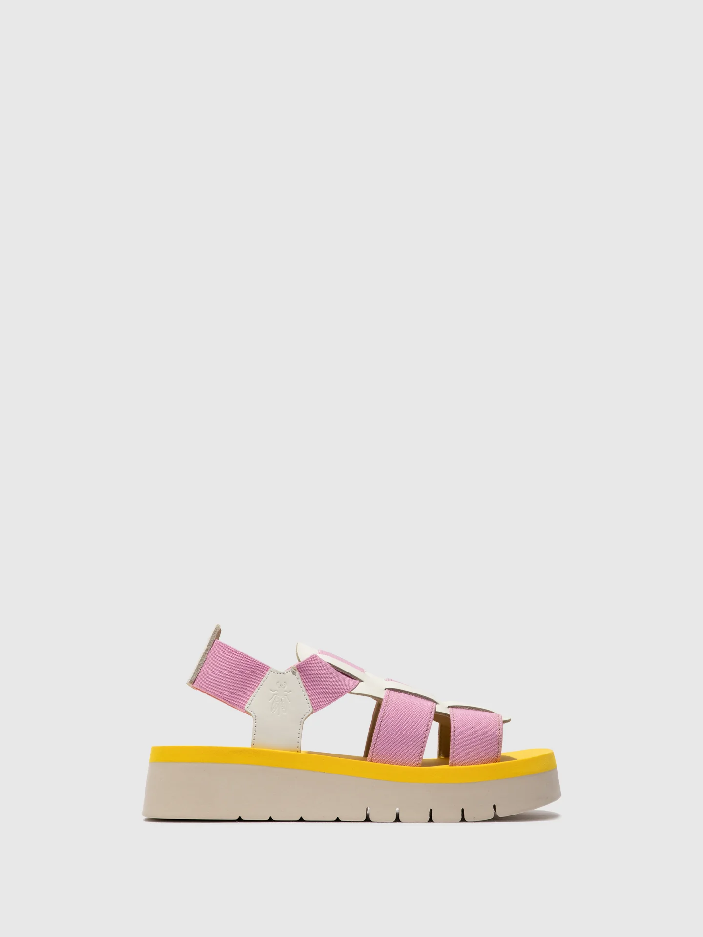 Sling-Back Sandals SAMB245FLY WHITE/BABY PINK/YELLOW