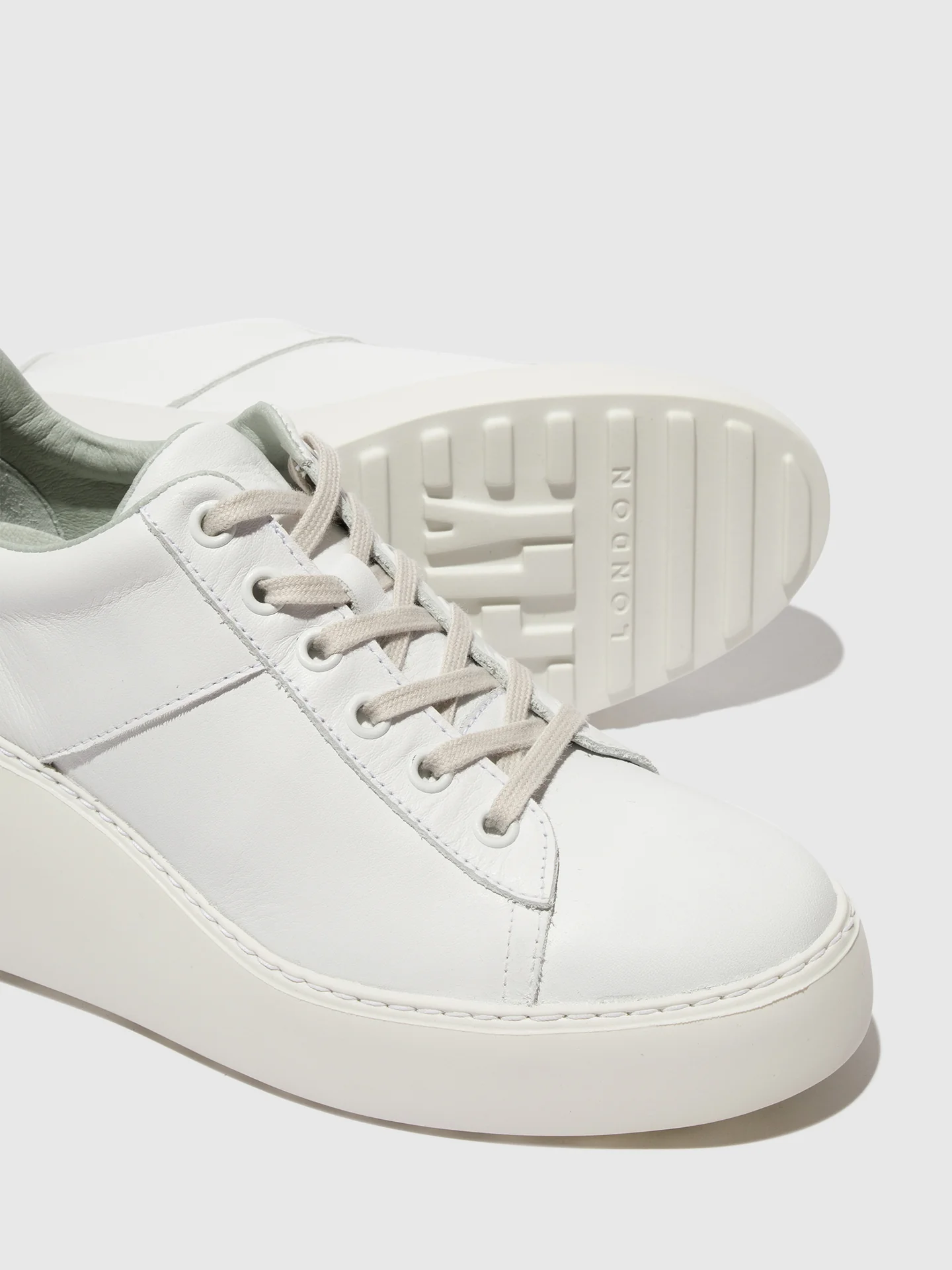 Lace-up Trainers DELF580FLY WHITE - Image 4