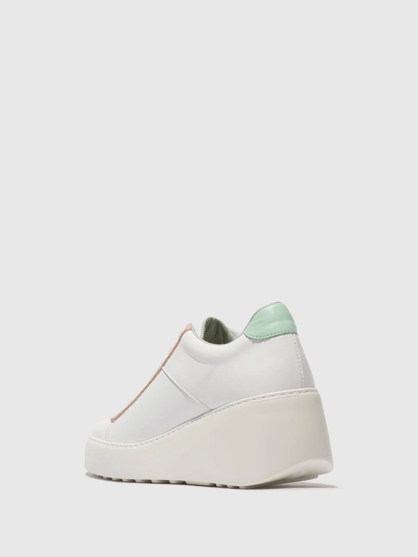 Lace-up Trainers DELF580FLY WHITE/NUDE/MINT - Image 3