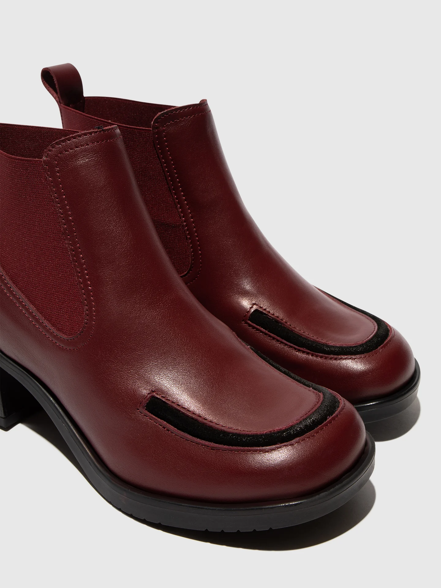 Chelsea Ankle Boots KATH016FLY WINE/BLACK - Image 4