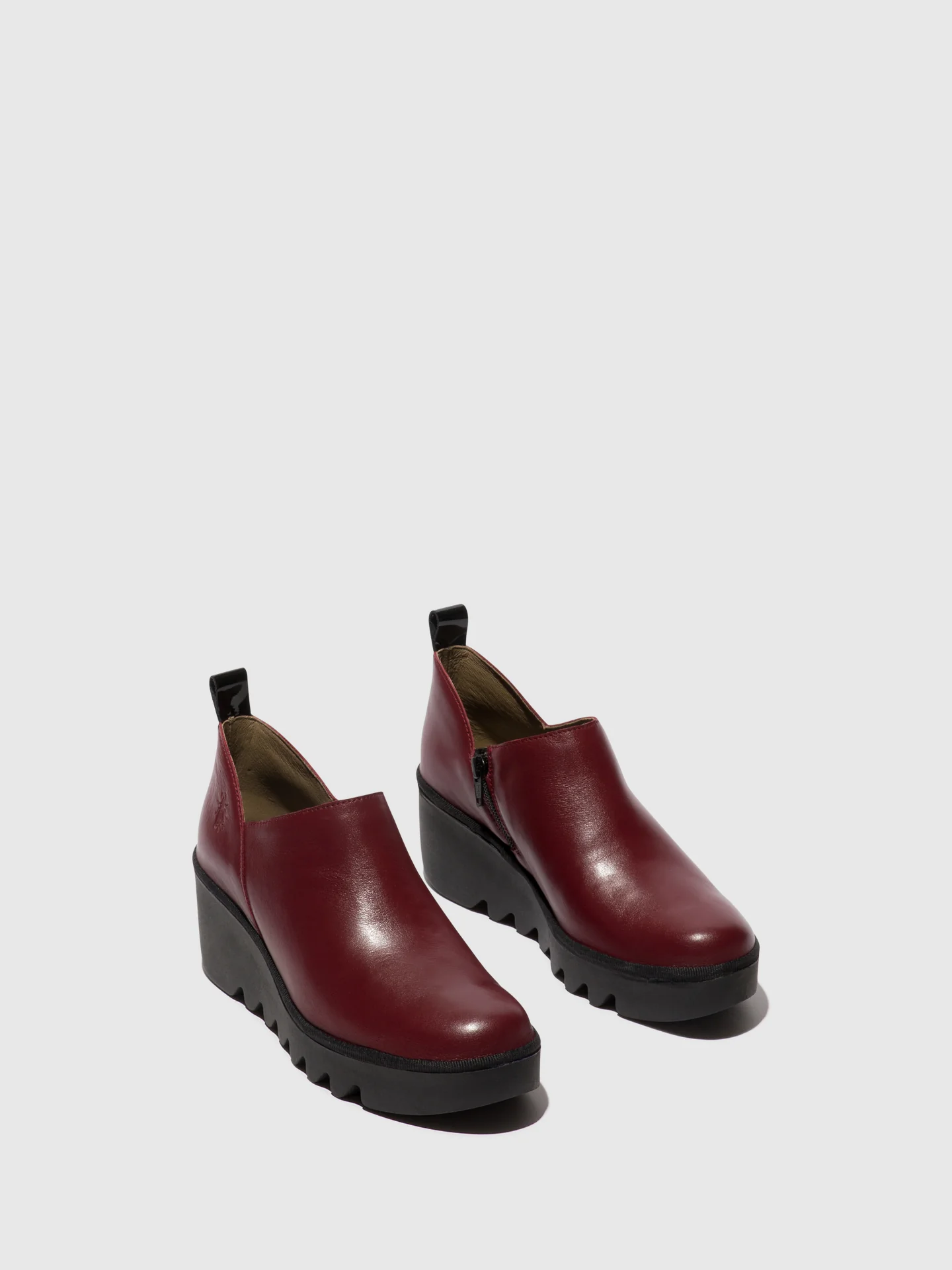 Zip Up Ankle Boots BELI458FLY WINE/BLACK - Image 2