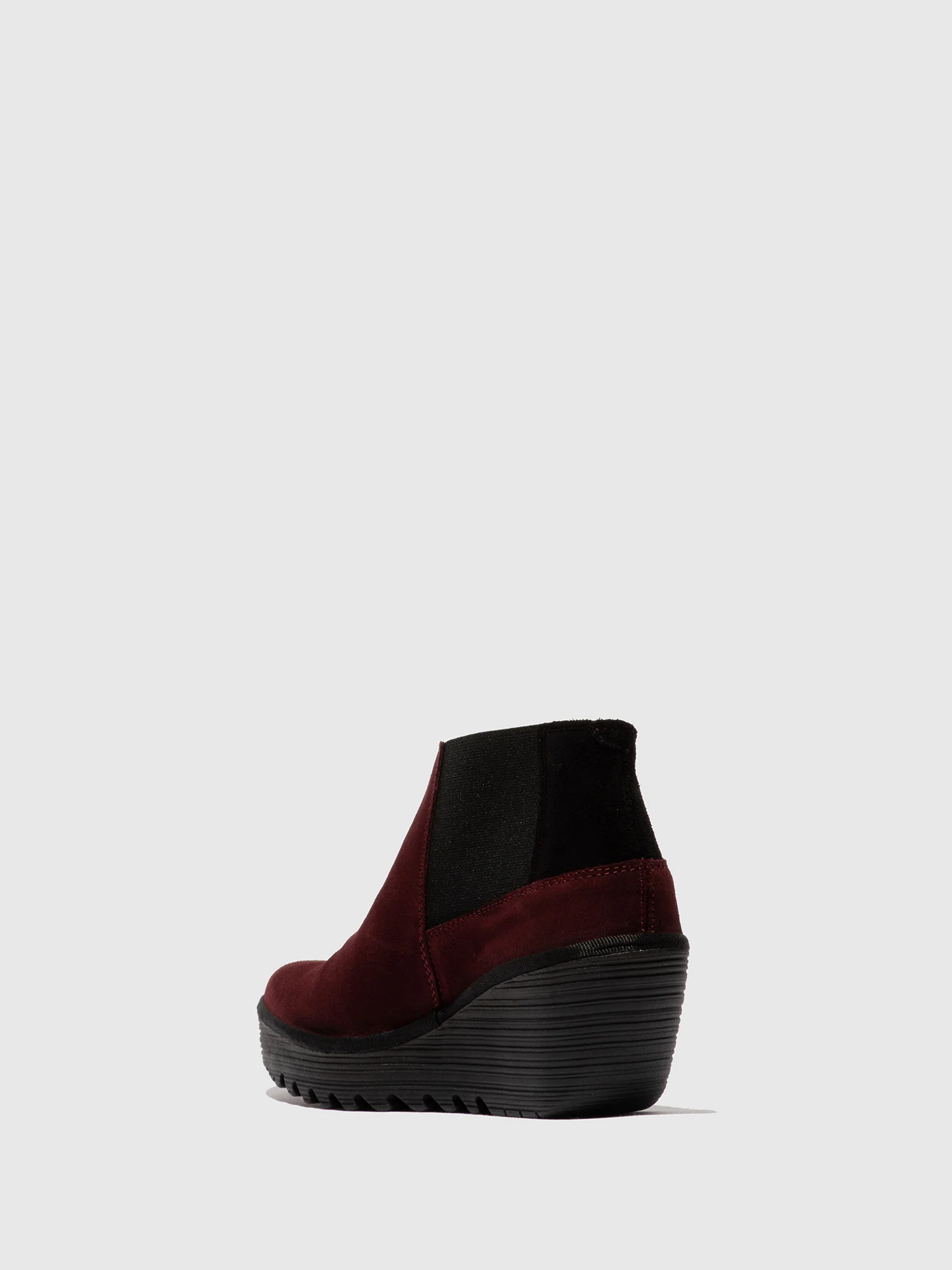 Zip Up Ankle Boots YEGO400FLY WINE/BLACK - Image 3